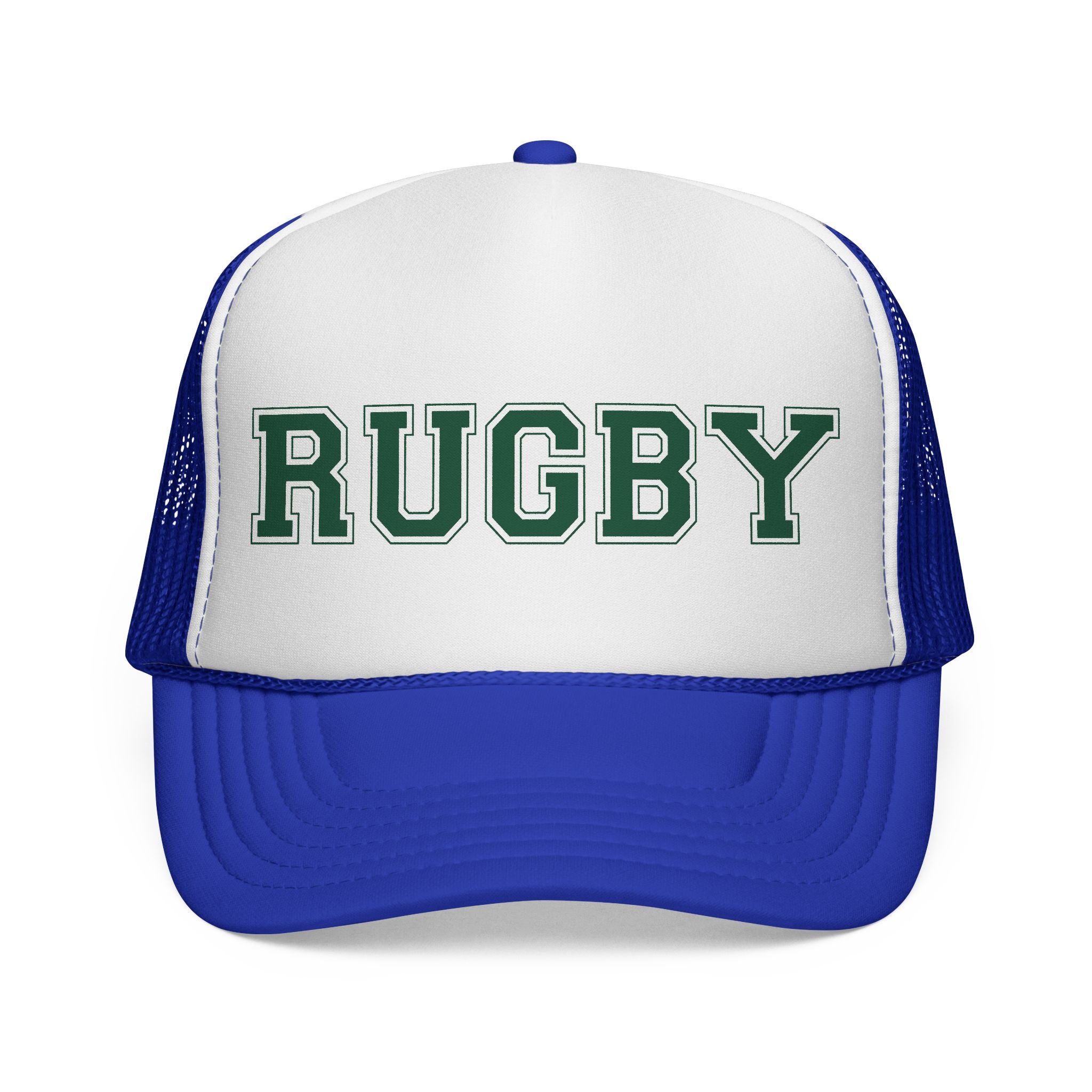 Czapka z daszkiem typu trucker do rugby — stylowa, sportowa czapka z siateczki