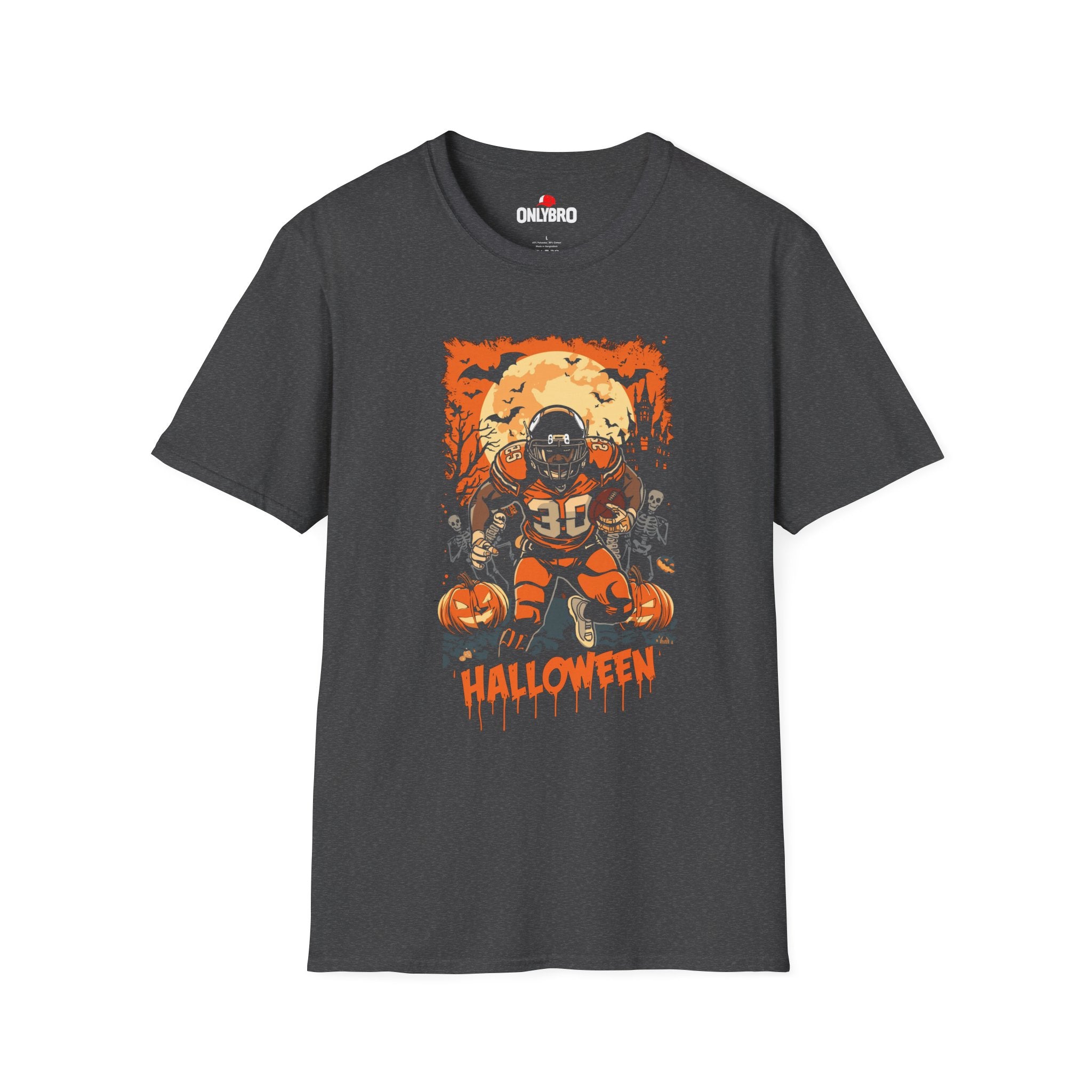 Koszulka unisex w stylu softstyle z motywem piłki nożnej na Halloween H13