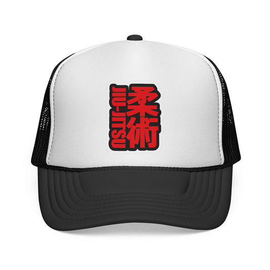 Czapka Jiu-Jitsu Trucker – czerwona czapka Kanji Martial Arts