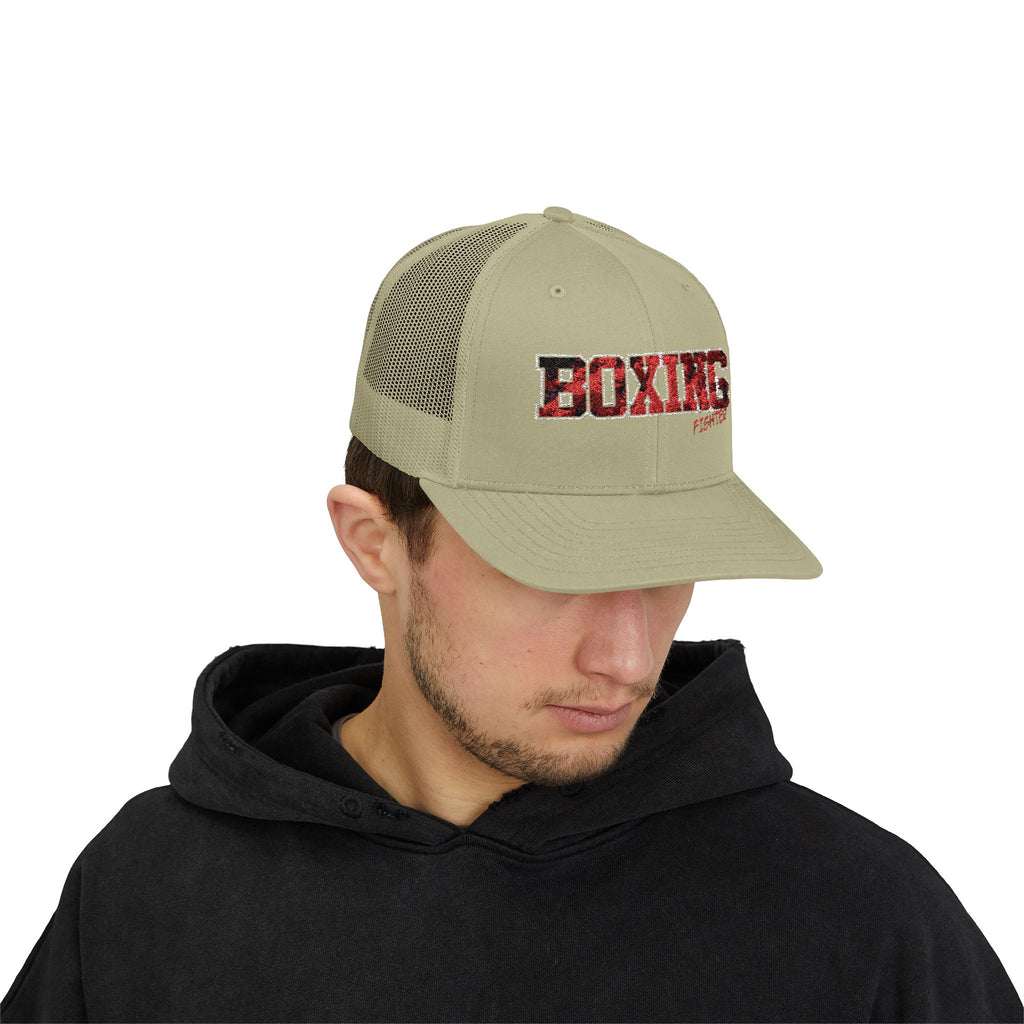 Czapka typu snapback trucker z motywem boksera - BX14 