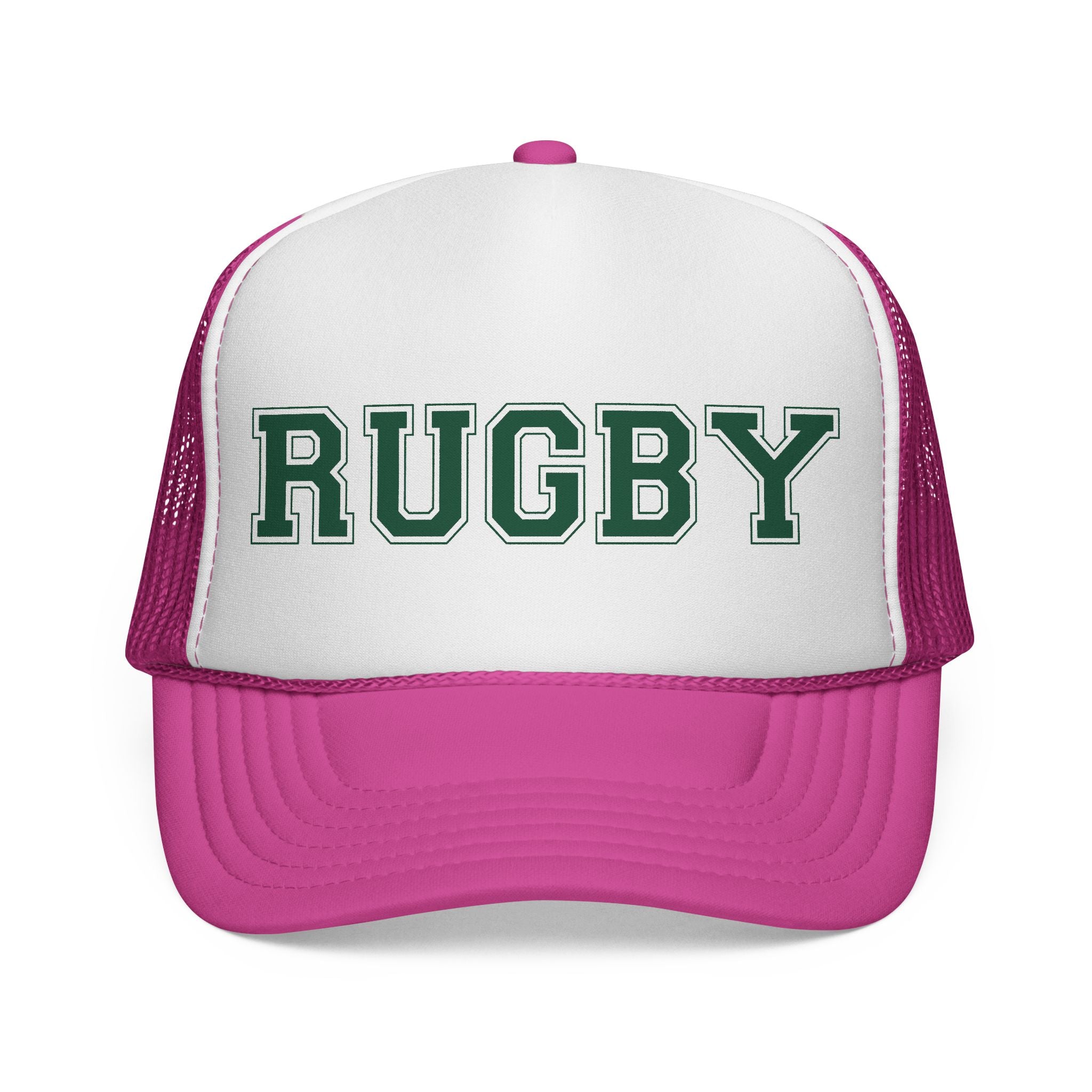 Czapka z daszkiem typu trucker do rugby — stylowa, sportowa czapka z siateczki