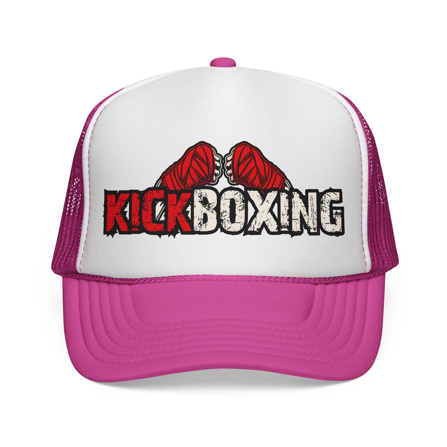 Czapka typu trucker do kickboxingu — czapka z logo retro Gloves dla zawodników i entuzjastów siłowni