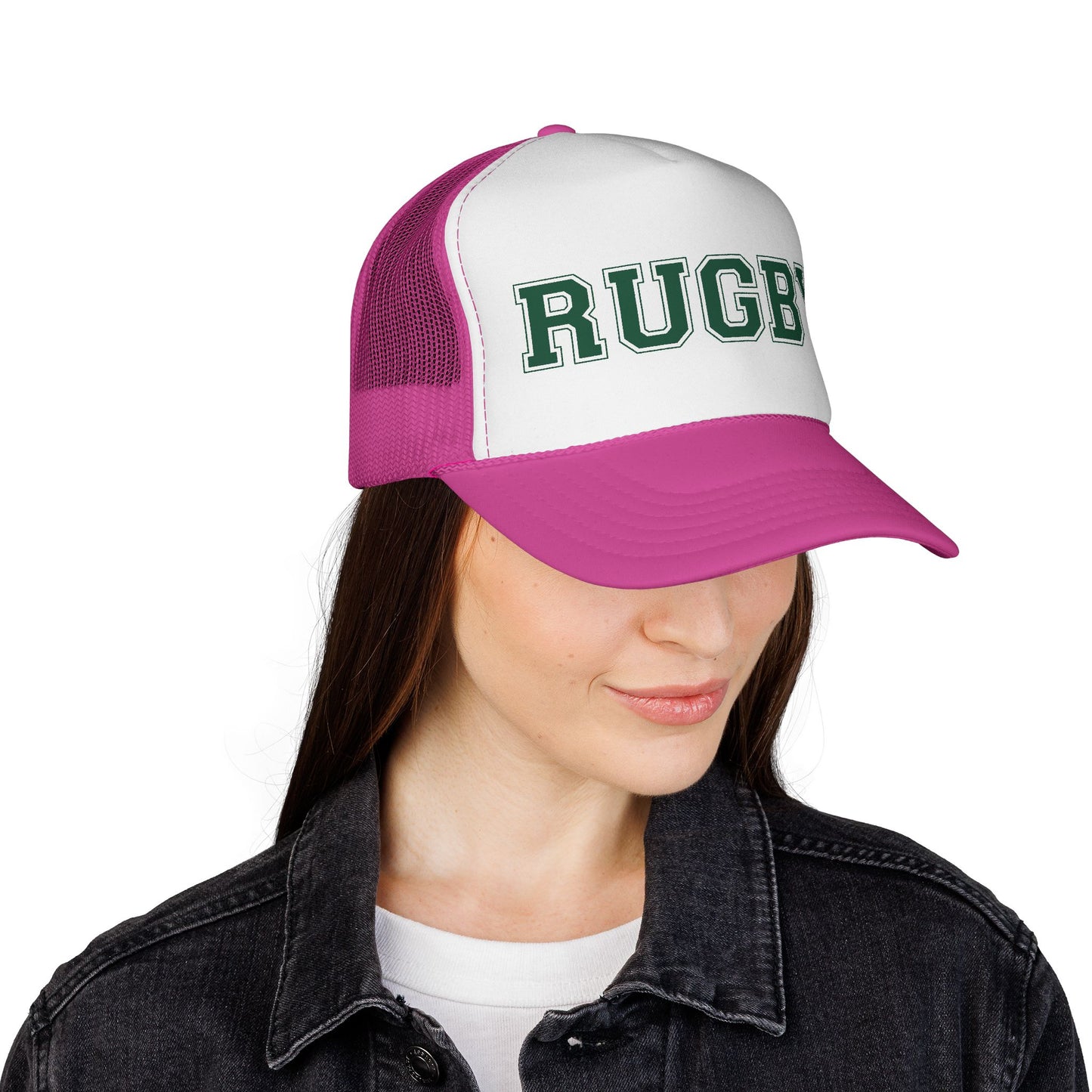 Czapka z daszkiem typu trucker do rugby — stylowa, sportowa czapka z siateczki
