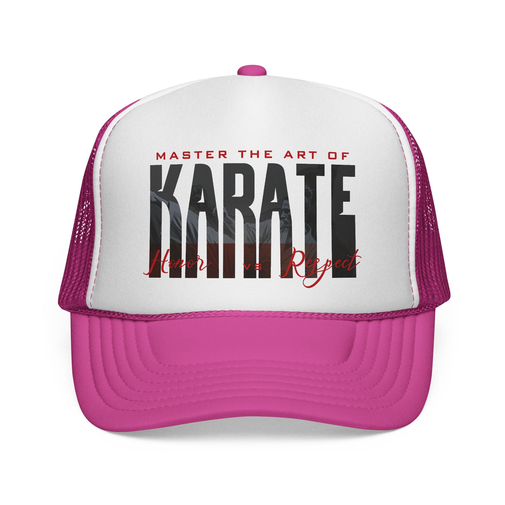 Czapka typu trucker z motywem karate – czapka z siateczki „Opanuj sztukę karate” dla osób trenujących sztuki walki