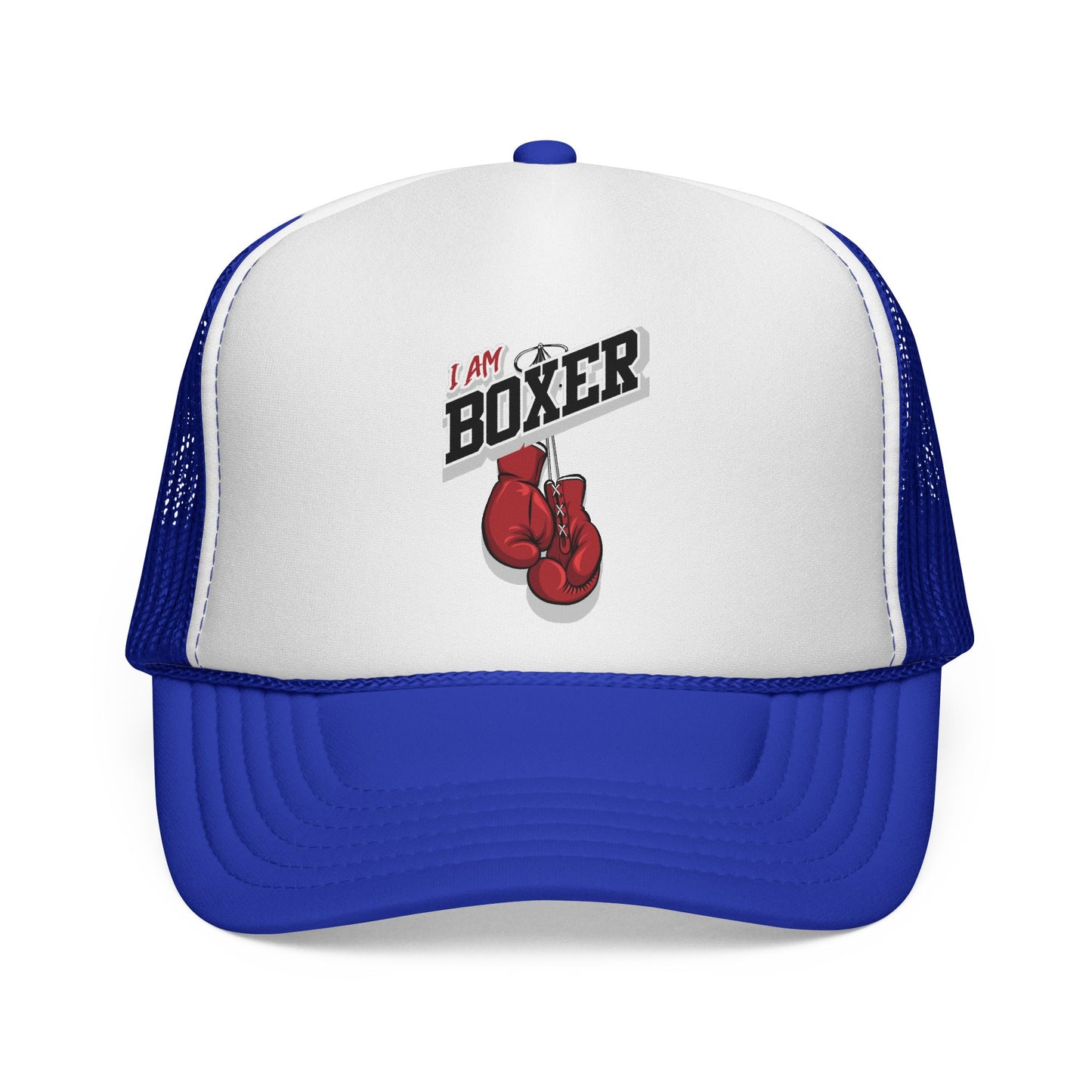 Czapka typu trucker Boxer — rękawice bokserskie z siateczki „Jestem bokserem”