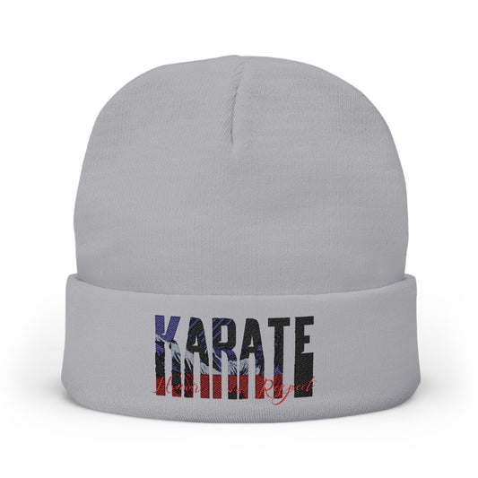 Karate Knit Beanie - Embroidered Hat K18