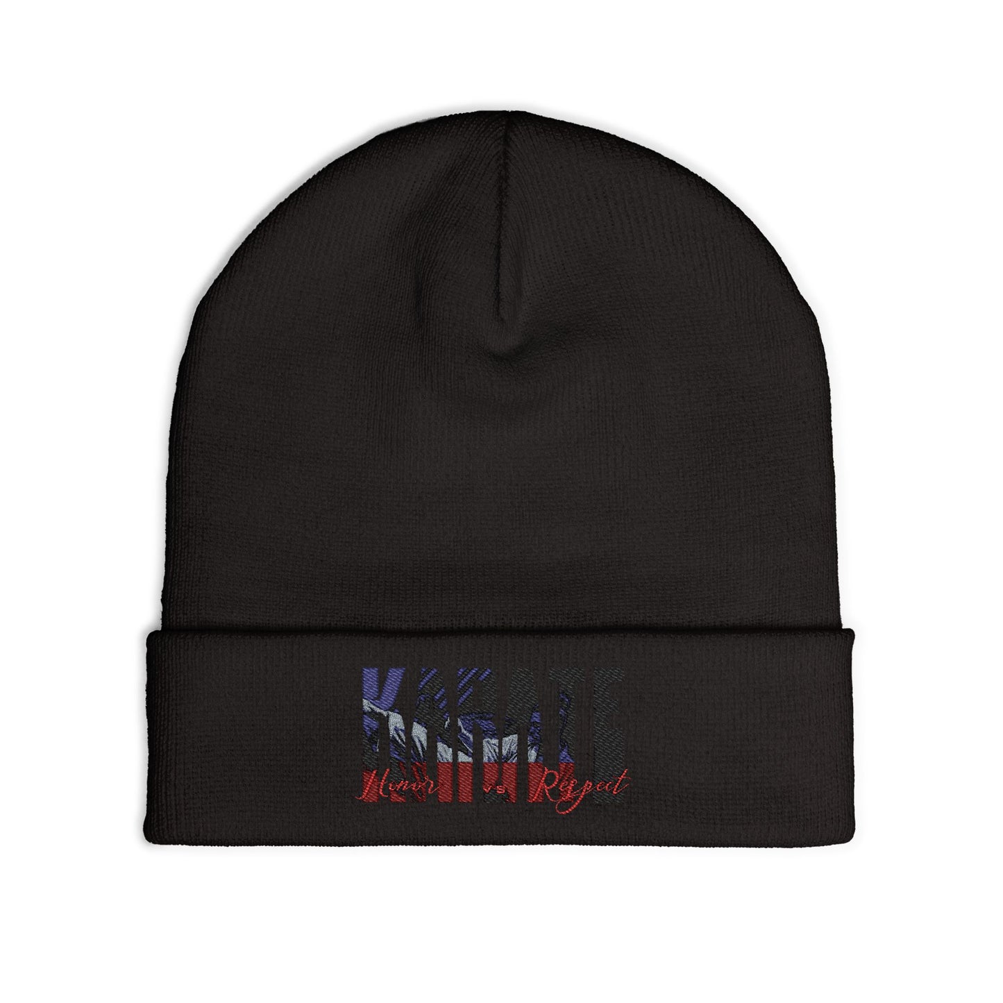 Karate Knit Beanie - Embroidered Hat K18