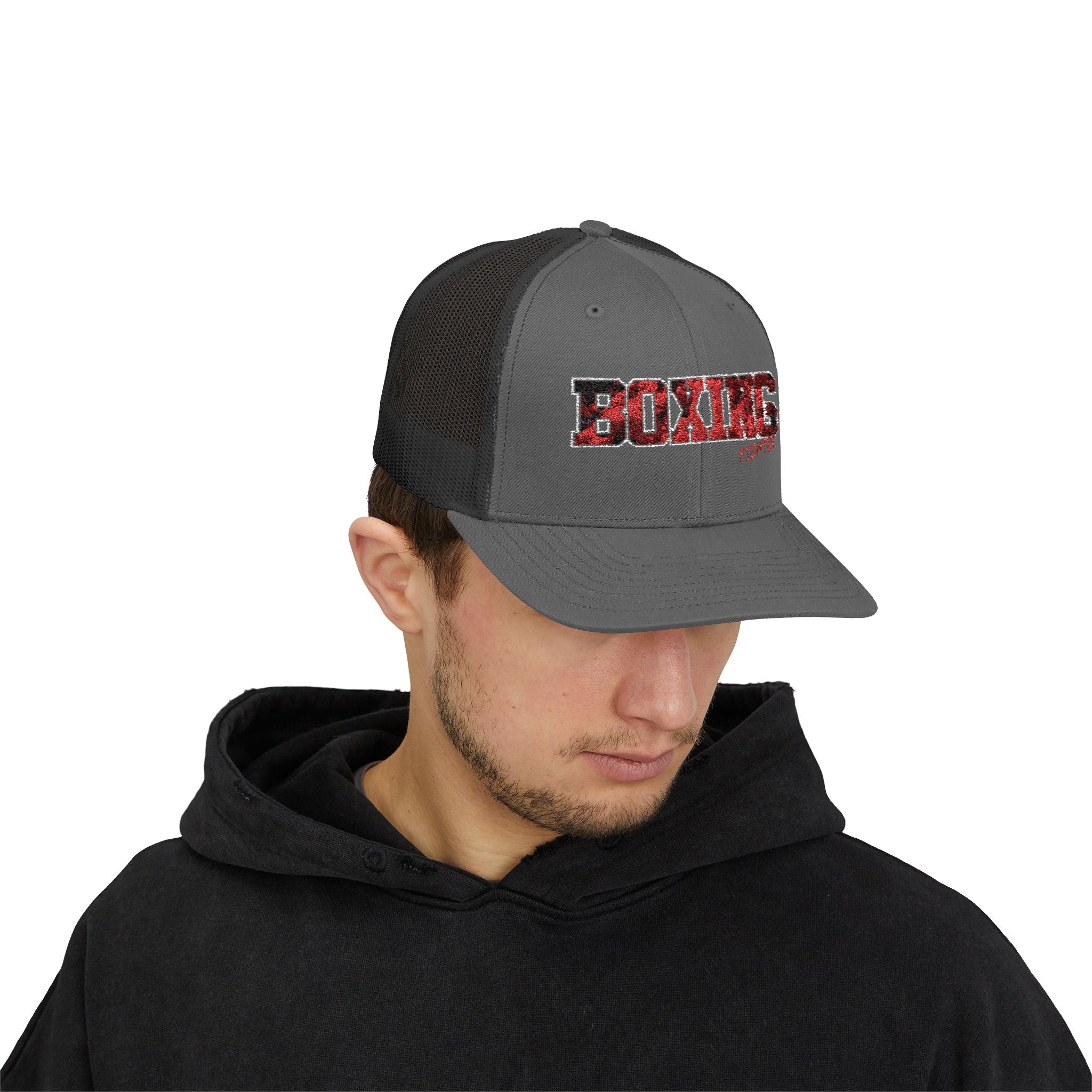 Czapka typu snapback trucker z motywem boksera - BX14 