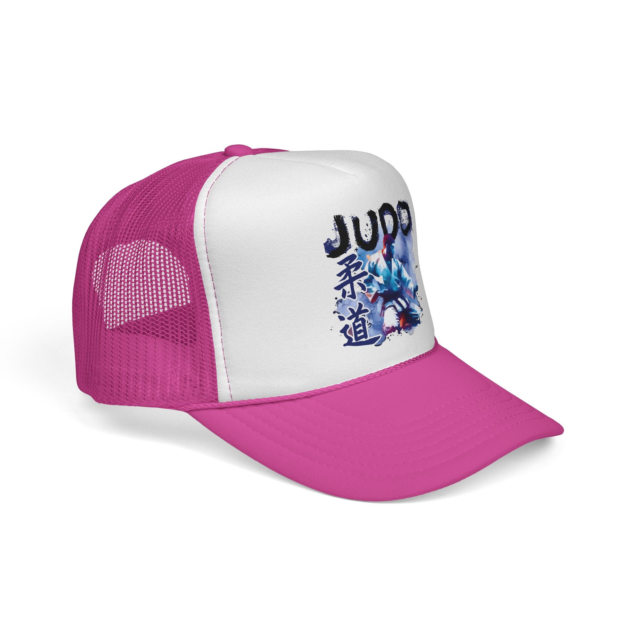 Czapka Judo Trucker — akwarelowy wzór wojownika