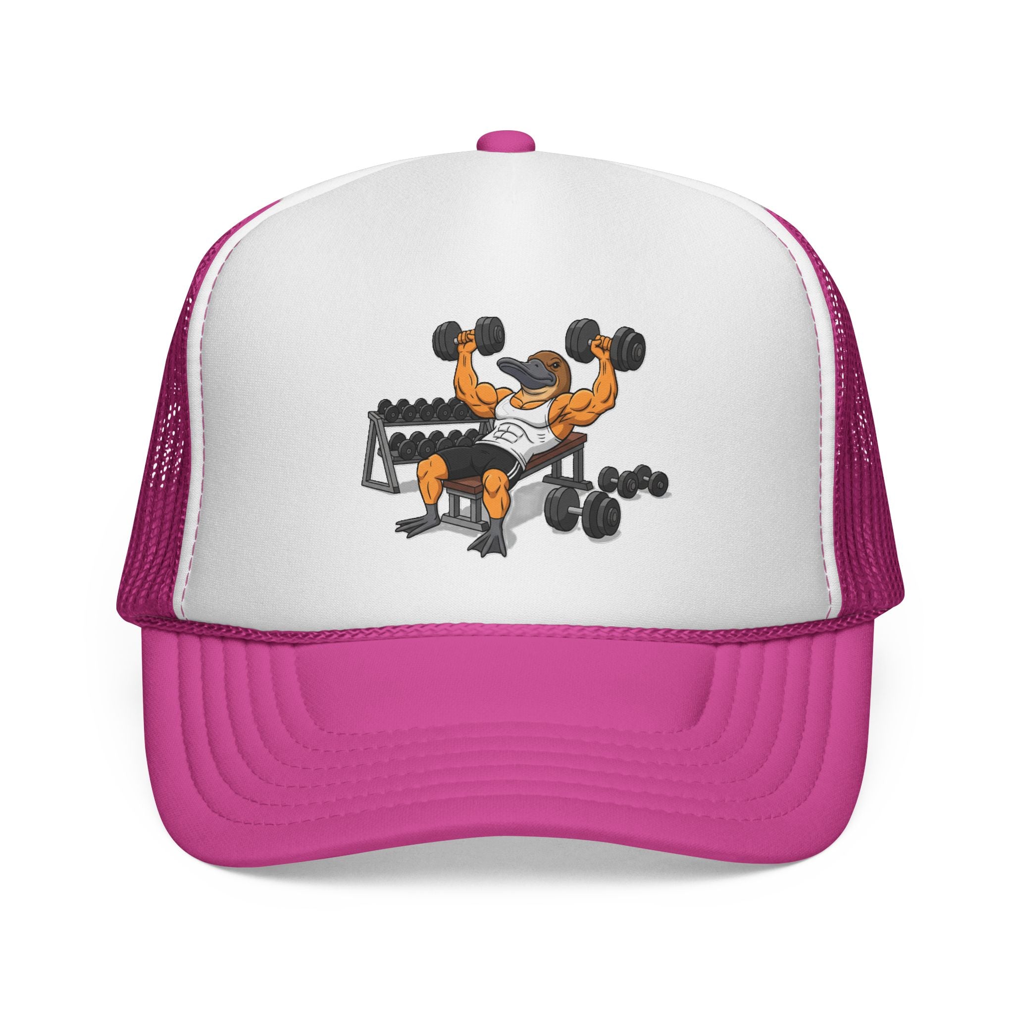 Czapka trucker do podnoszenia ciężarów — czapka do wyciskania hantli na ławce