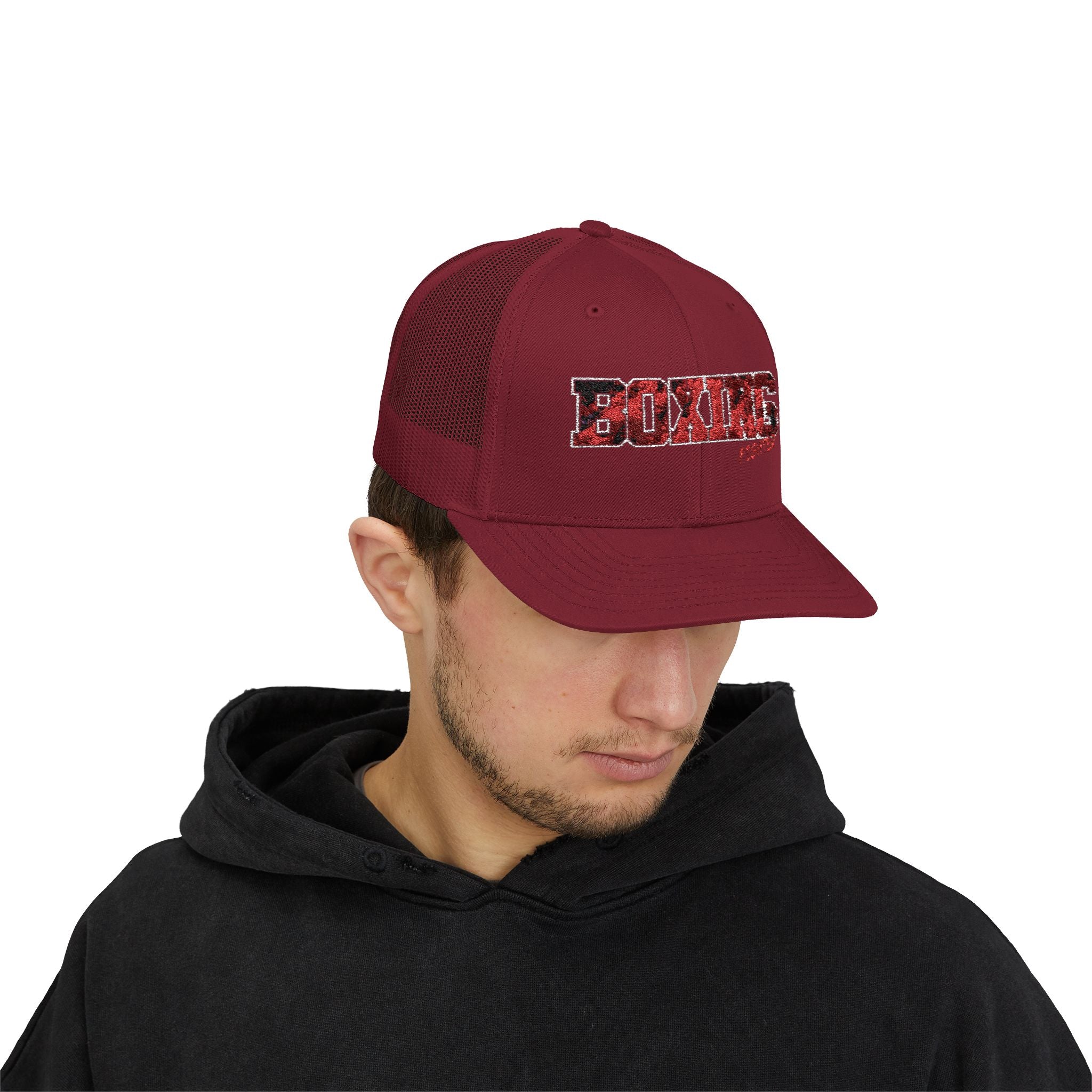 Czapka typu snapback trucker z motywem boksera - BX14 