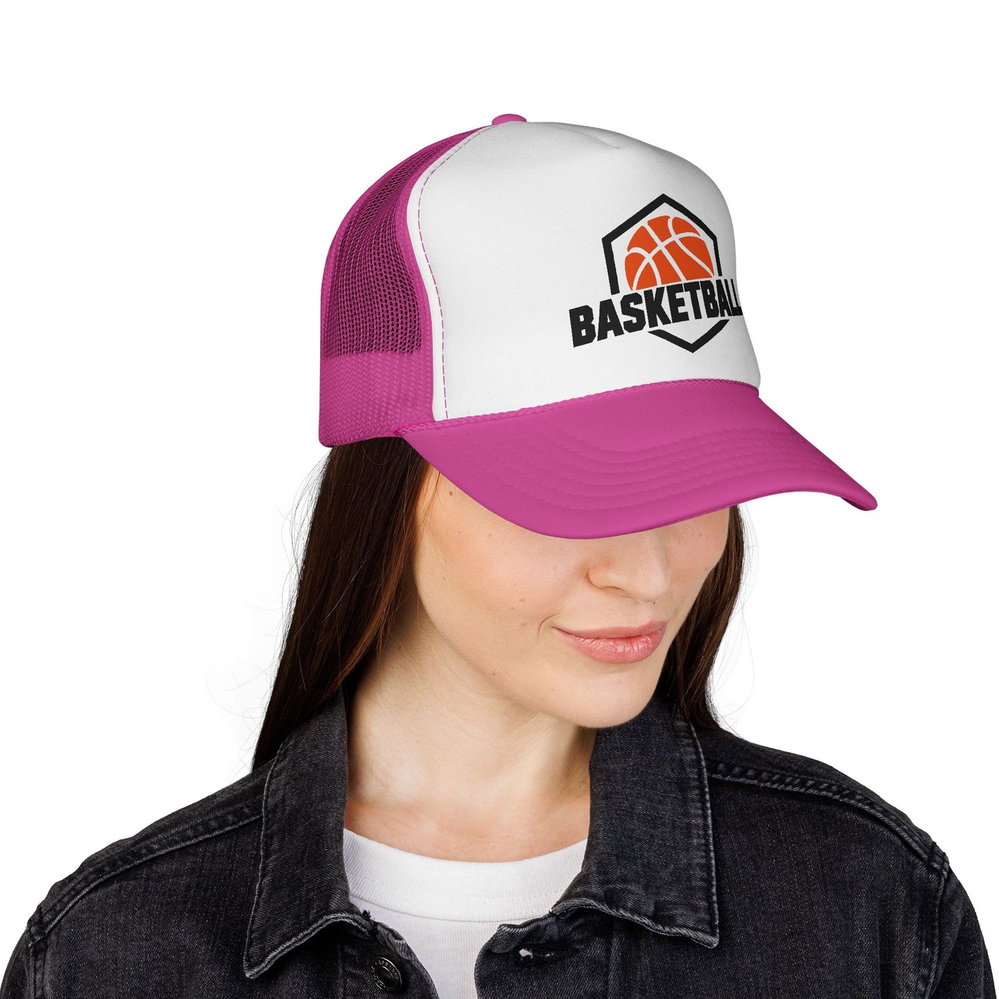 Czapka z daszkiem typu trucker do koszykówki — siateczkowa czapka z logo Retro Court