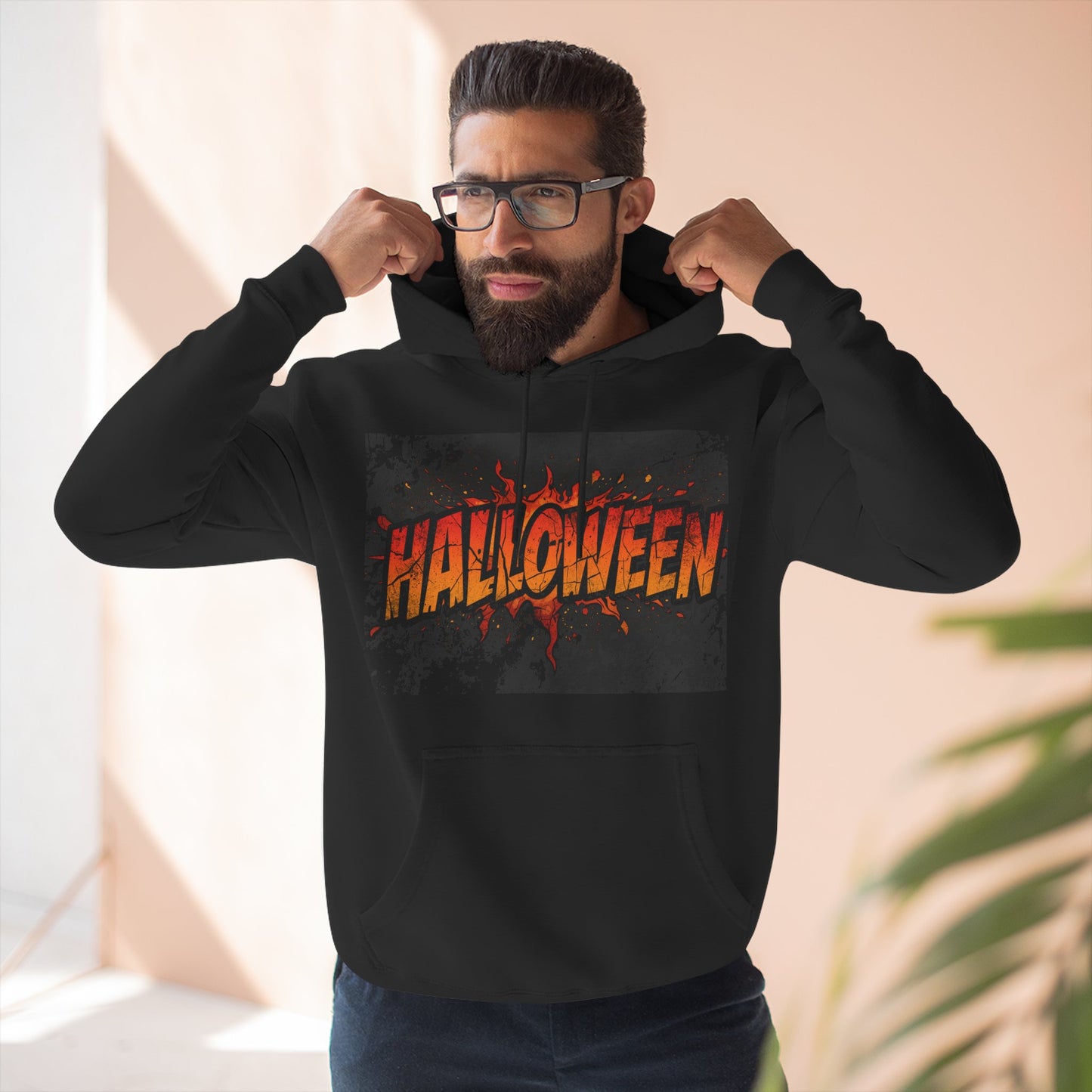 Halloween Football Fleece Hoodie H14