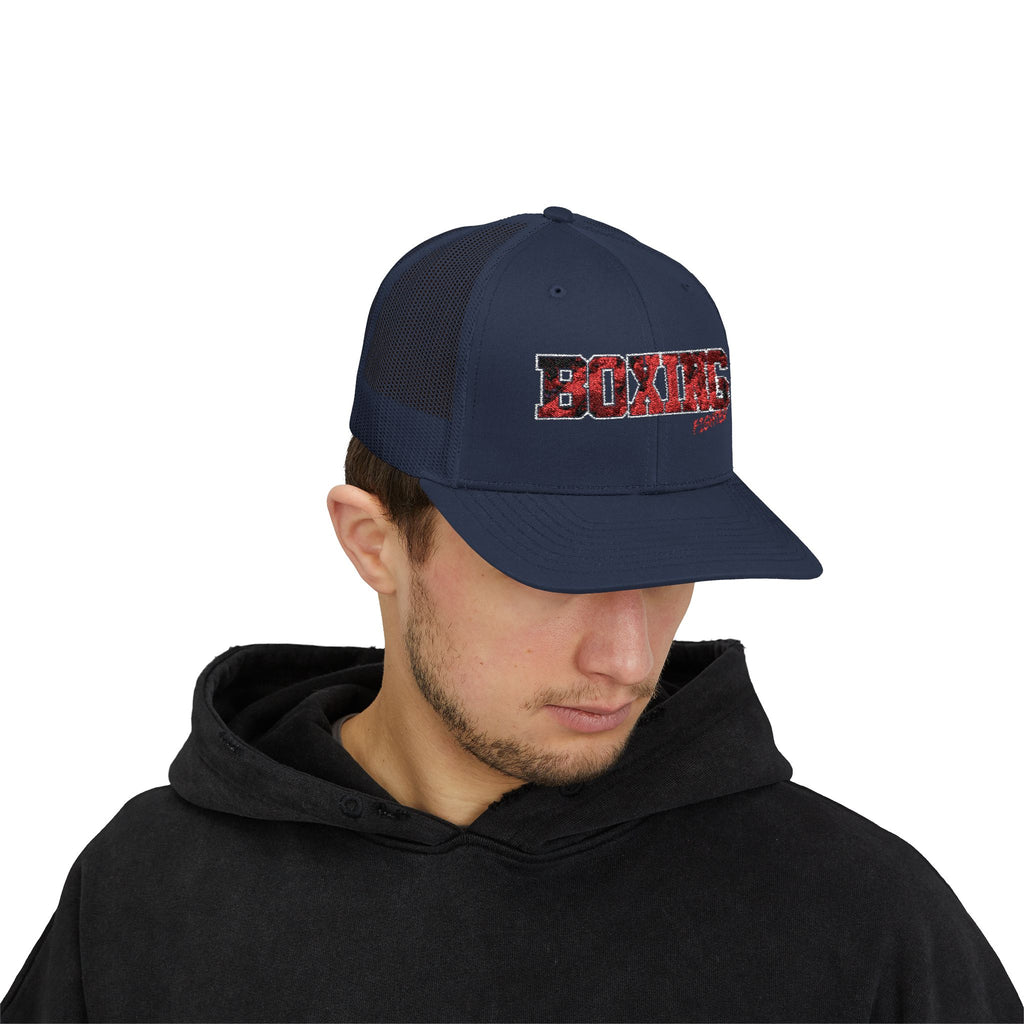 Czapka typu snapback trucker z motywem boksera - BX14 