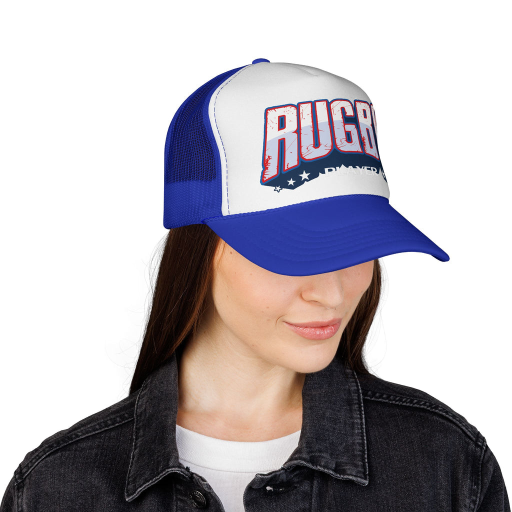 Rugby Trucker Hat — Vintage Athletic Mesh Cap for Players & Fans