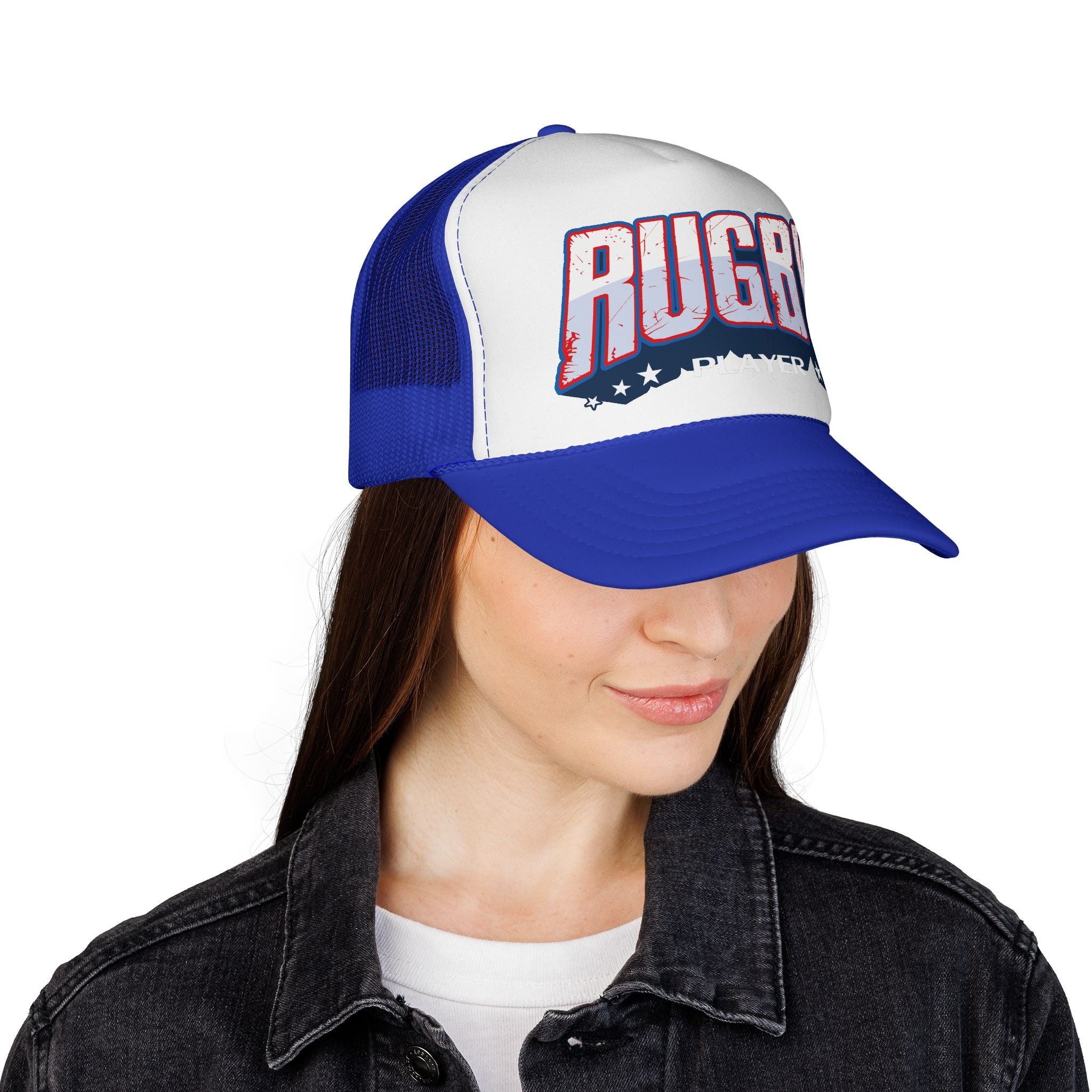 Rugby Trucker Hat — Vintage Athletic Mesh Cap for Players & Fans