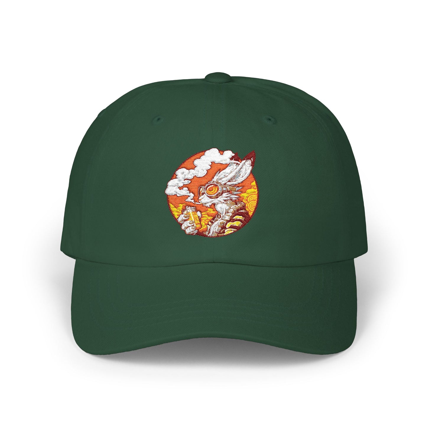 Classic Dad Cap - Sunset Embroidered Hat Bunny1