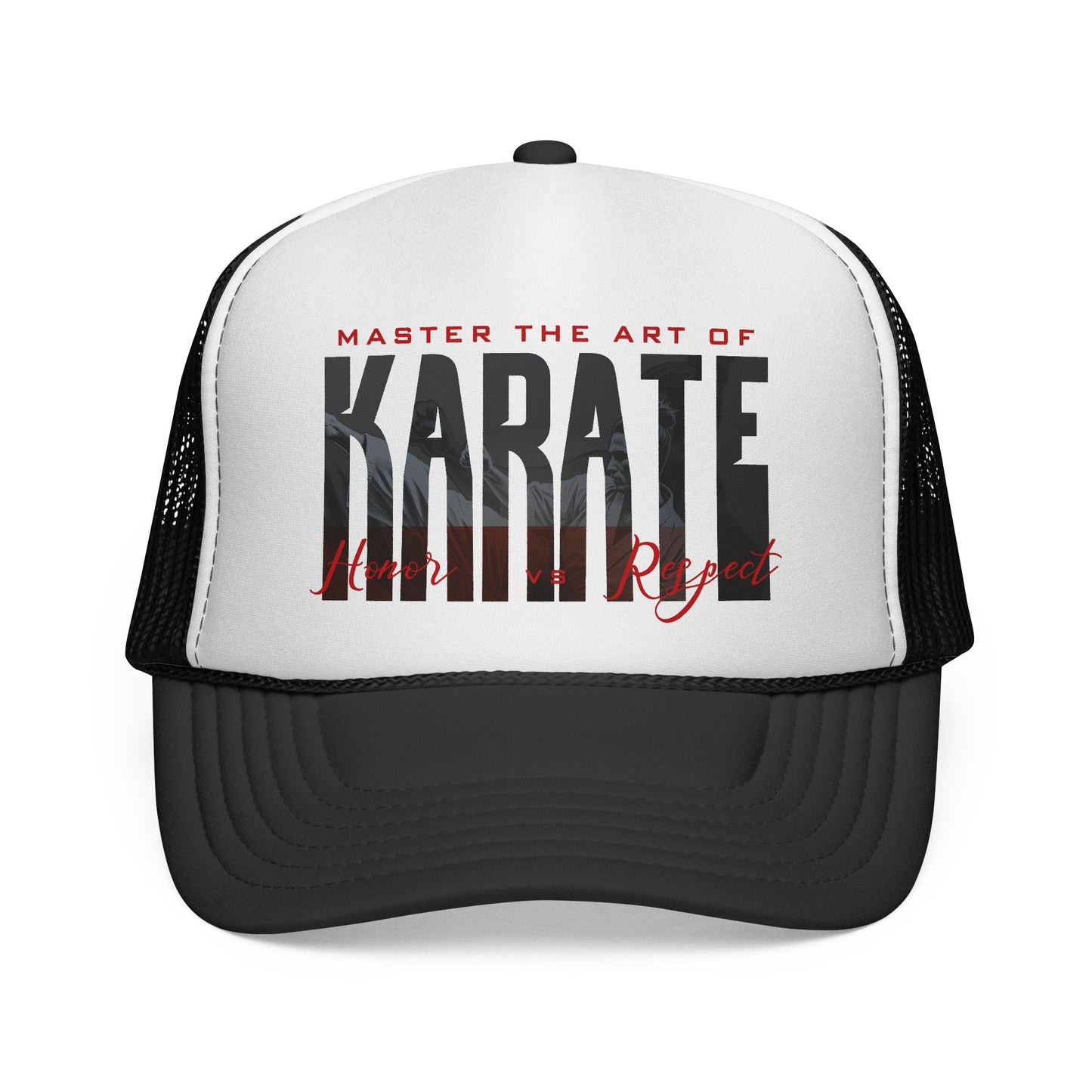 Czapka typu trucker z motywem karate – czapka z siateczki „Opanuj sztukę karate” dla osób trenujących sztuki walki