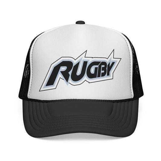 Czapka z daszkiem typu trucker w stylu rugby — retro sportowa czapka bejsbolówka z siateczki