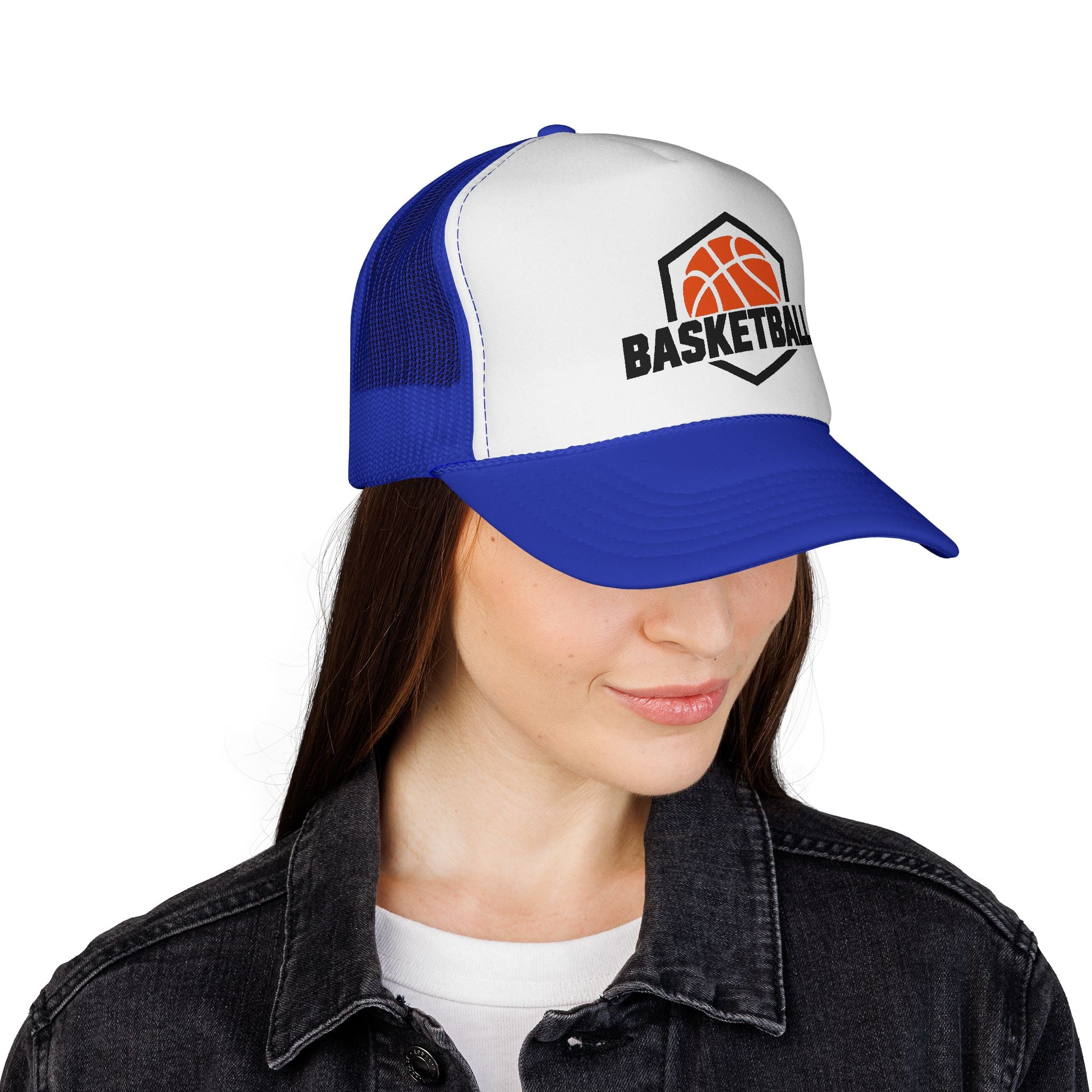 Czapka z daszkiem typu trucker do koszykówki — siateczkowa czapka z logo Retro Court