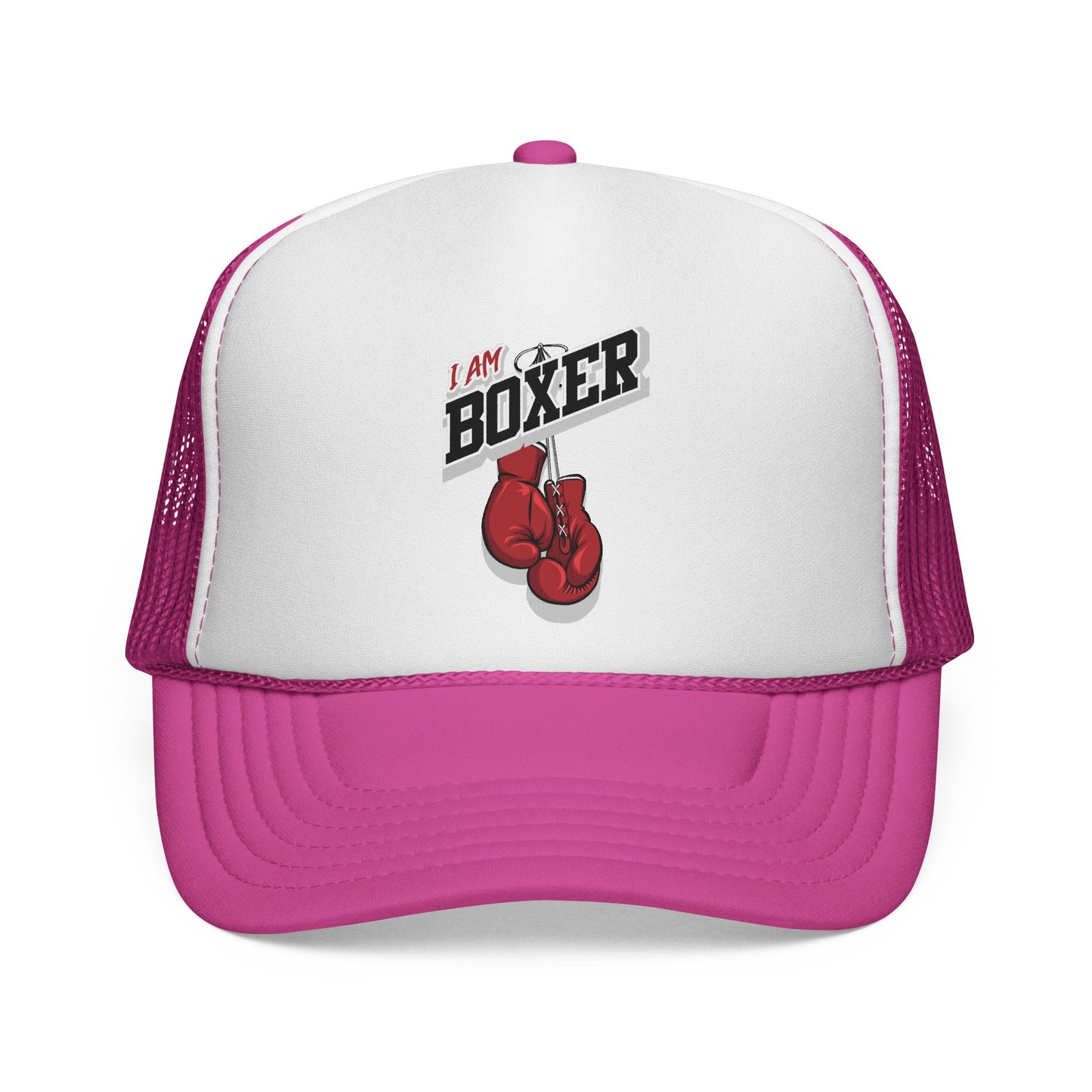 Czapka typu trucker Boxer — rękawice bokserskie z siateczki „Jestem bokserem”