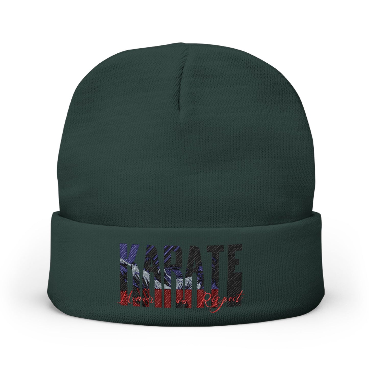 Karate Knit Beanie - Embroidered Hat K18