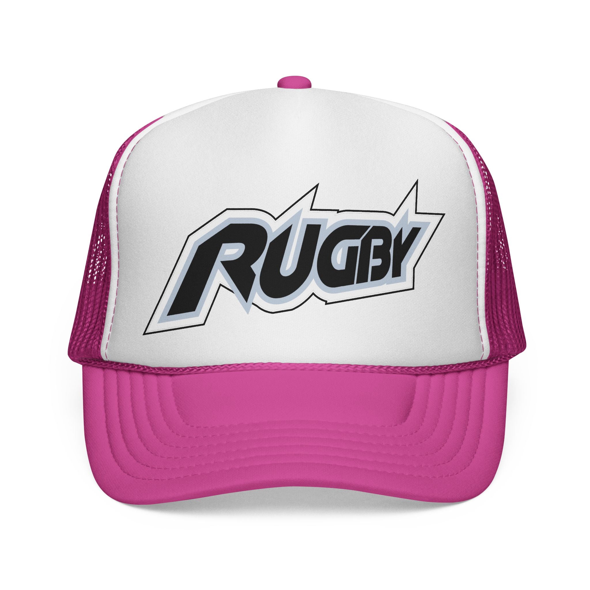 Czapka z daszkiem typu trucker w stylu rugby — retro sportowa czapka bejsbolówka z siateczki