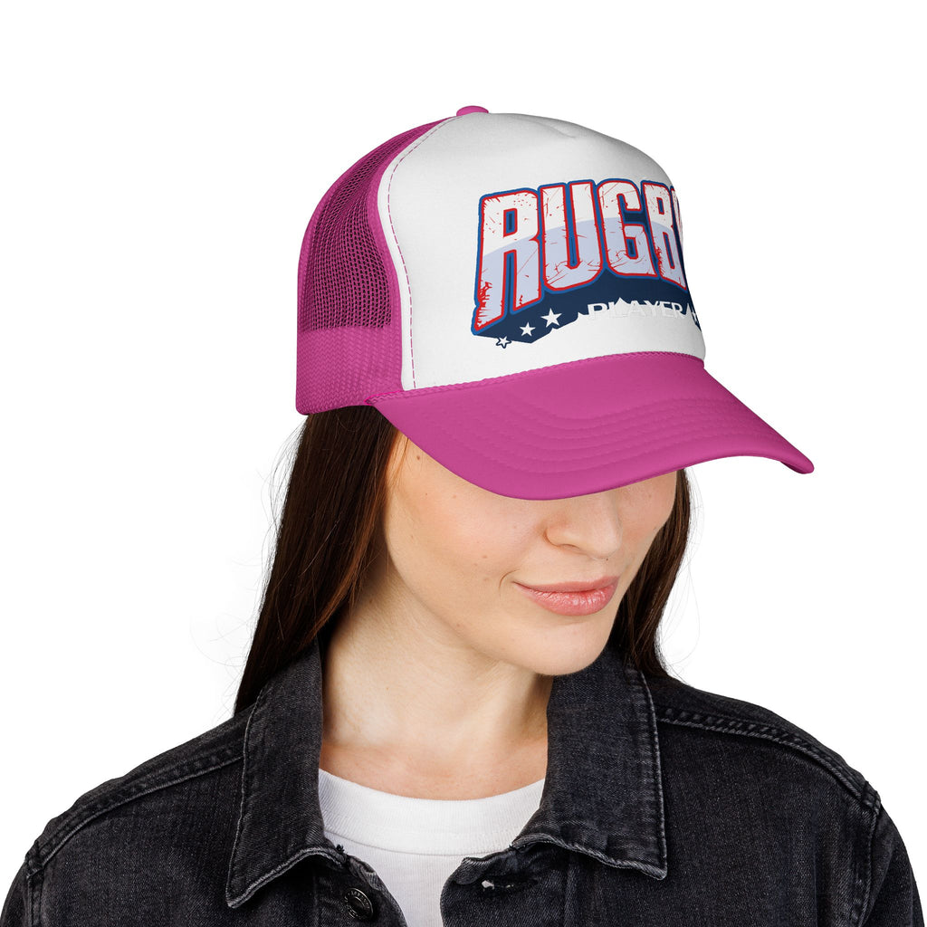 Rugby Trucker Hat — Vintage Athletic Mesh Cap for Players & Fans