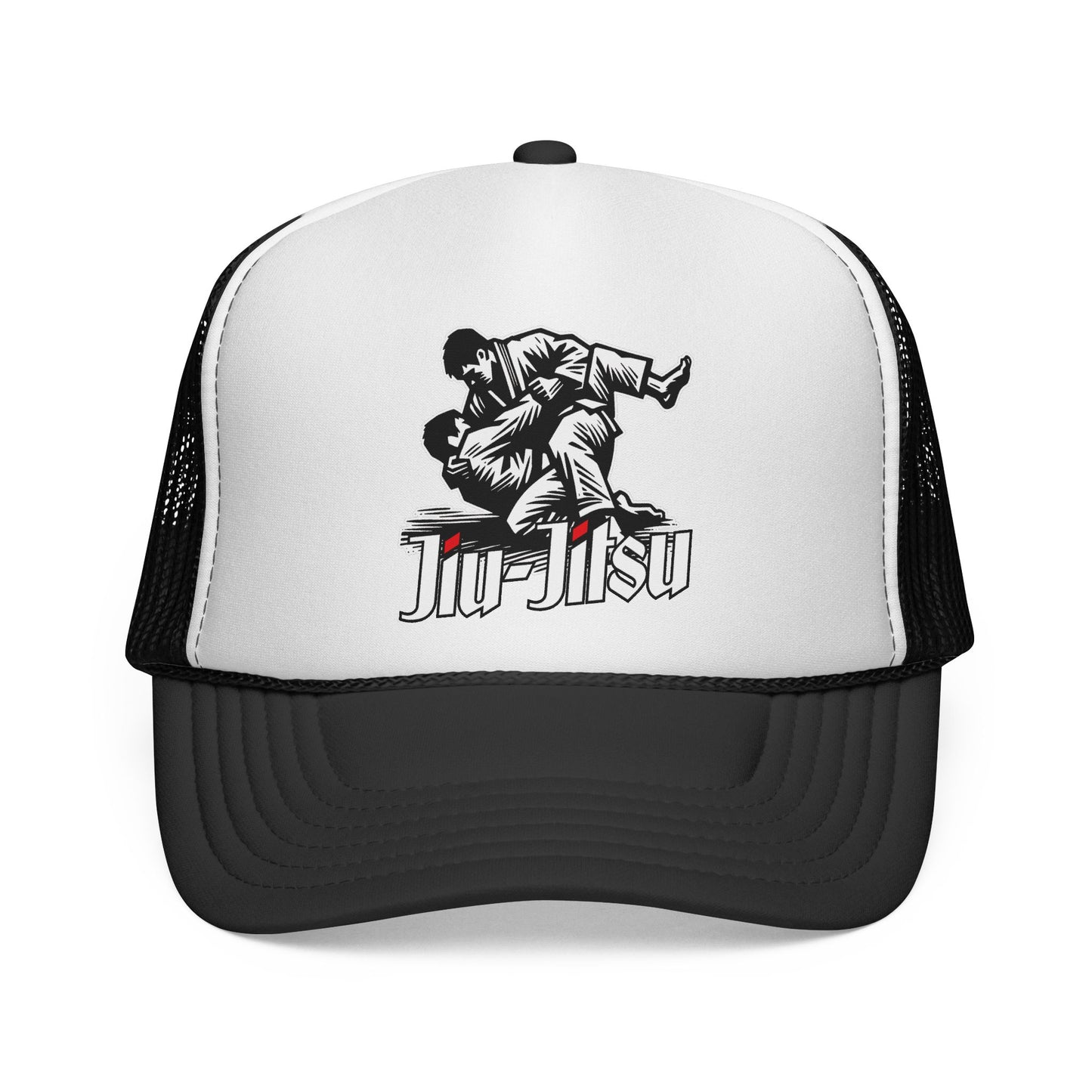 Czapka typu trucker Jiu-Jitsu — wzór vintage grappling