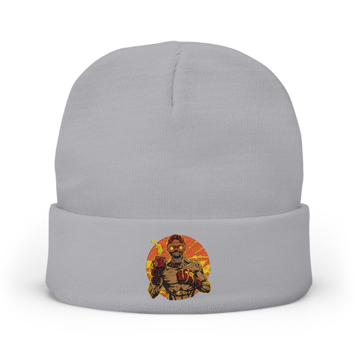 Knit Beanie with Embroidery  H30