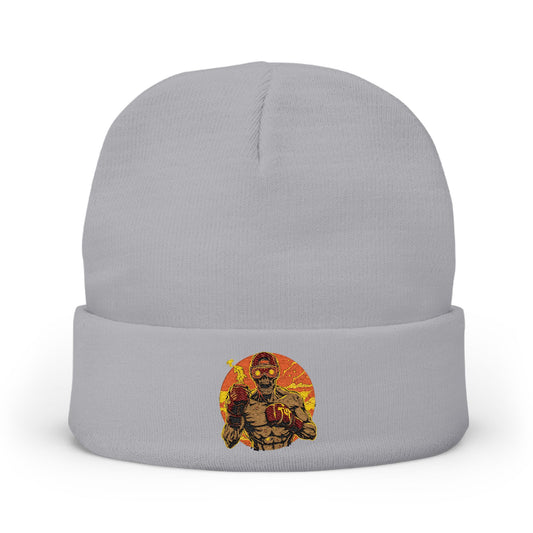 Knit Beanie with Embroidery  H30