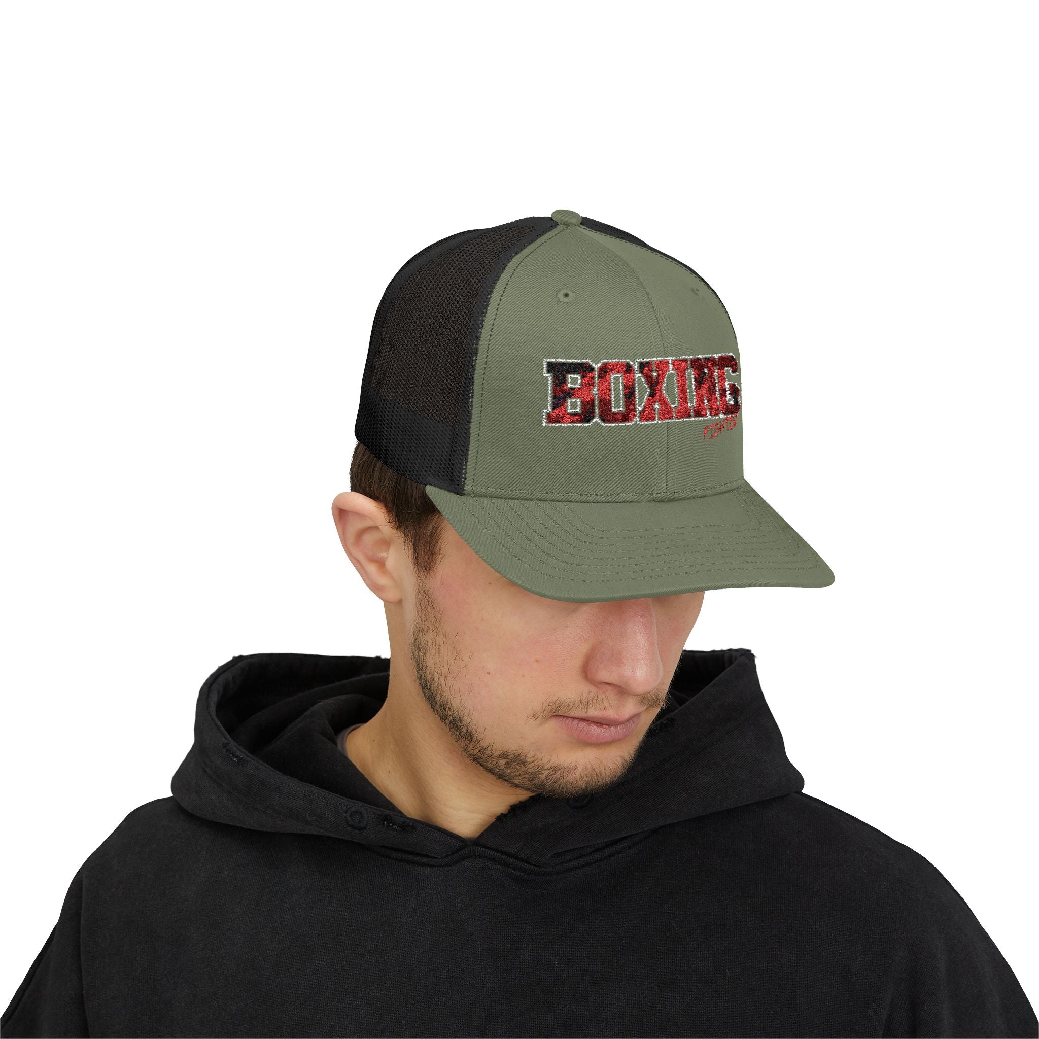 Czapka typu snapback trucker z motywem boksera - BX14 