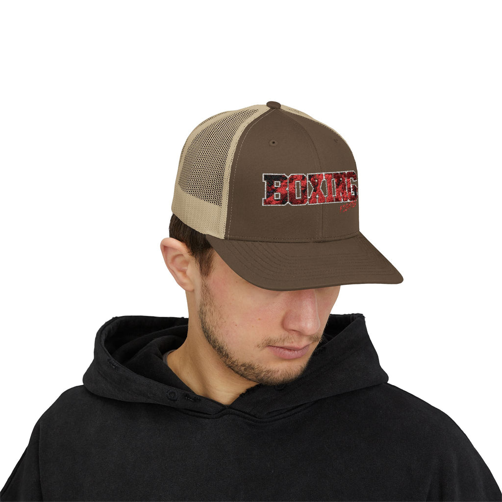 Czapka typu snapback trucker z motywem boksera - BX14 