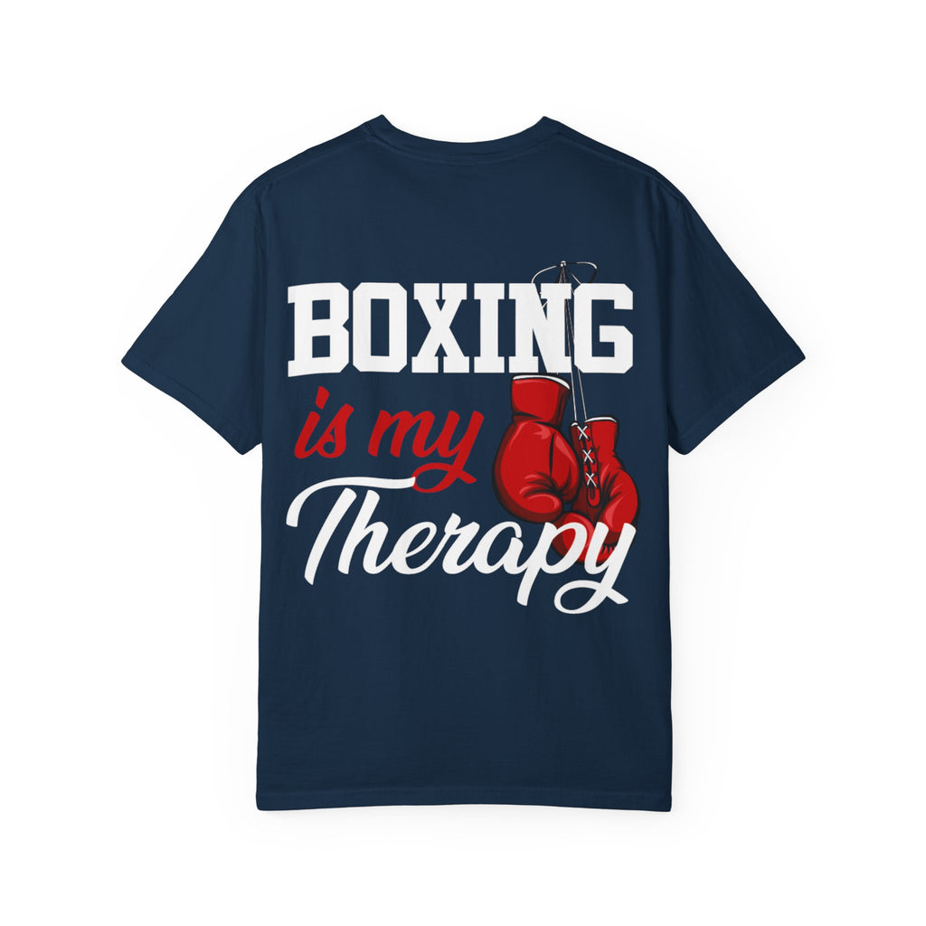 Koszulka unisex z nadrukiem "Boxing bx2 Therapy" barwiona na odzieży