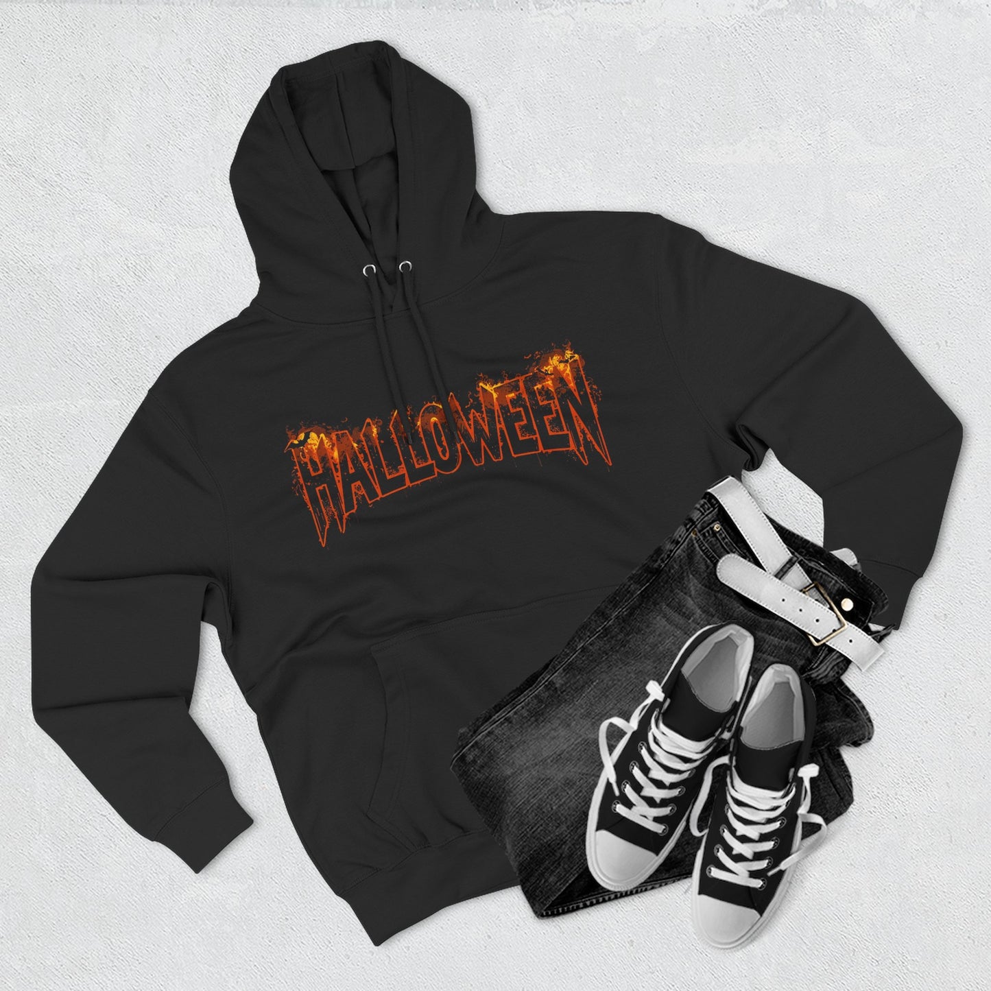 Men Halloween Three-Panel Fleece Hoodie H7
