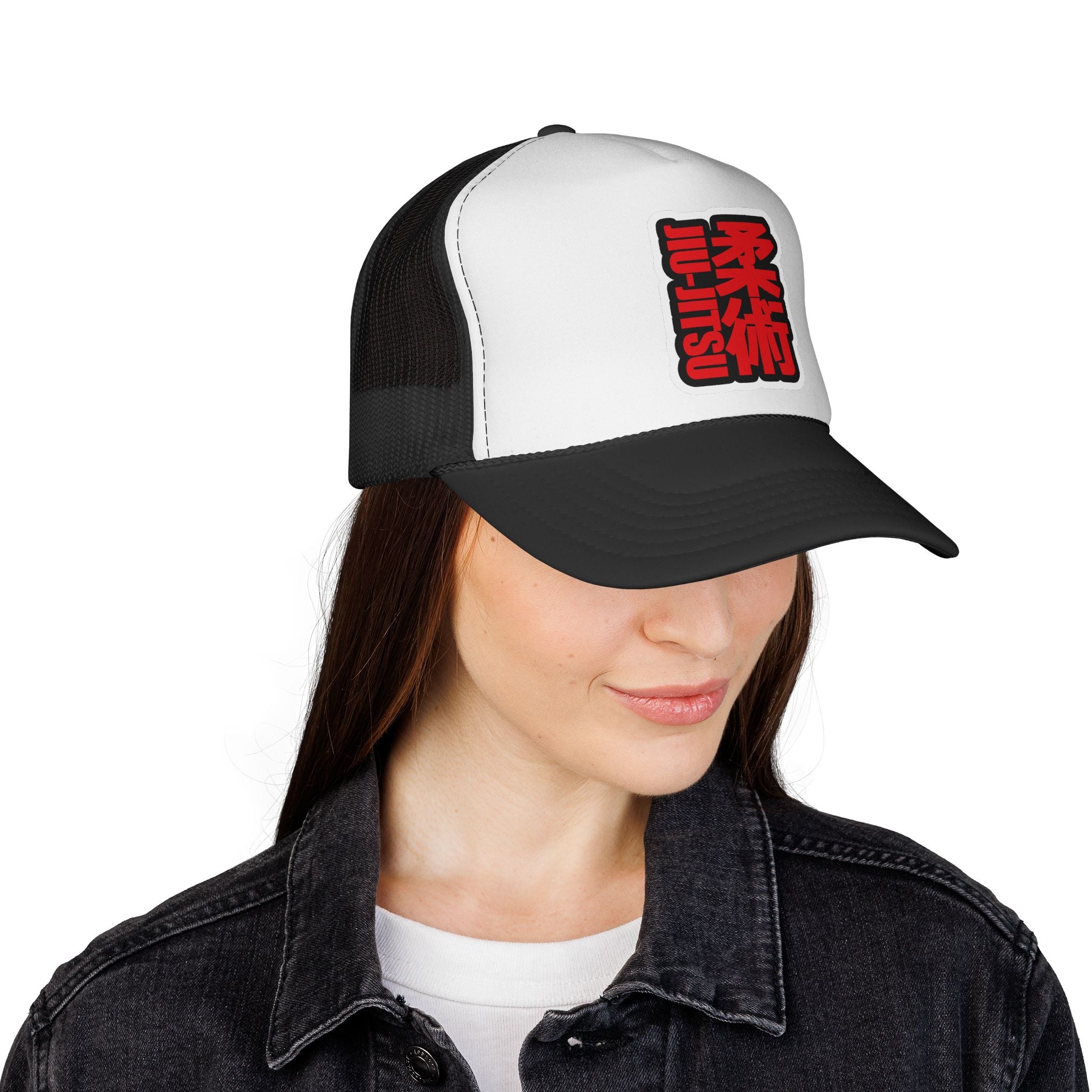 Czapka Jiu-Jitsu Trucker – czerwona czapka Kanji Martial Arts
