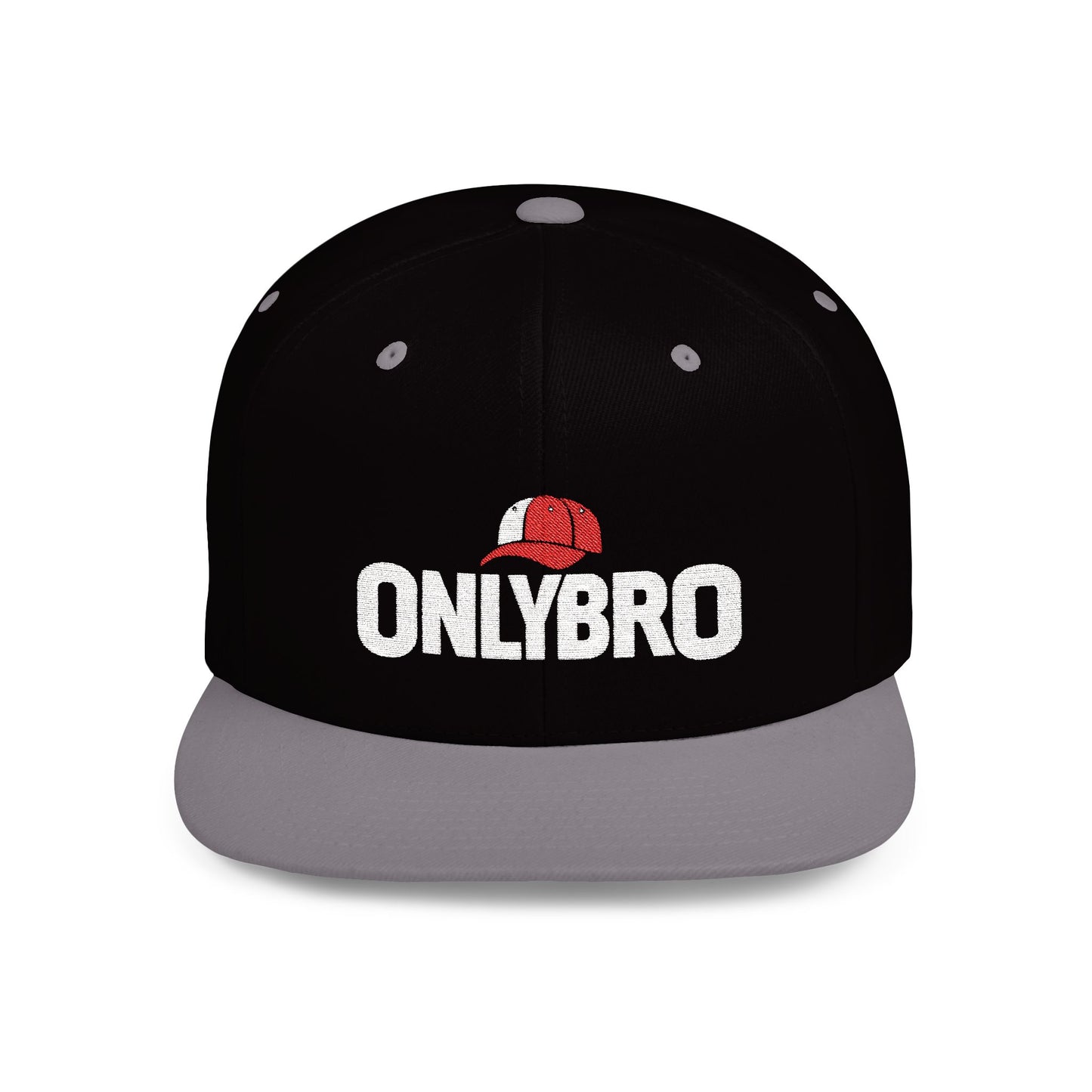 ONLYBRO Flat Bill Snapback Hat - Bold Style for Casual Outings