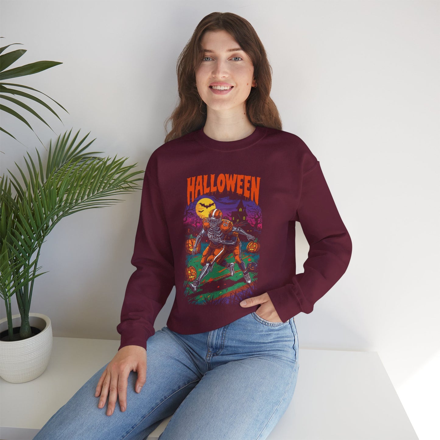 Halloween Graphic Crewneck Sweatshirt H22