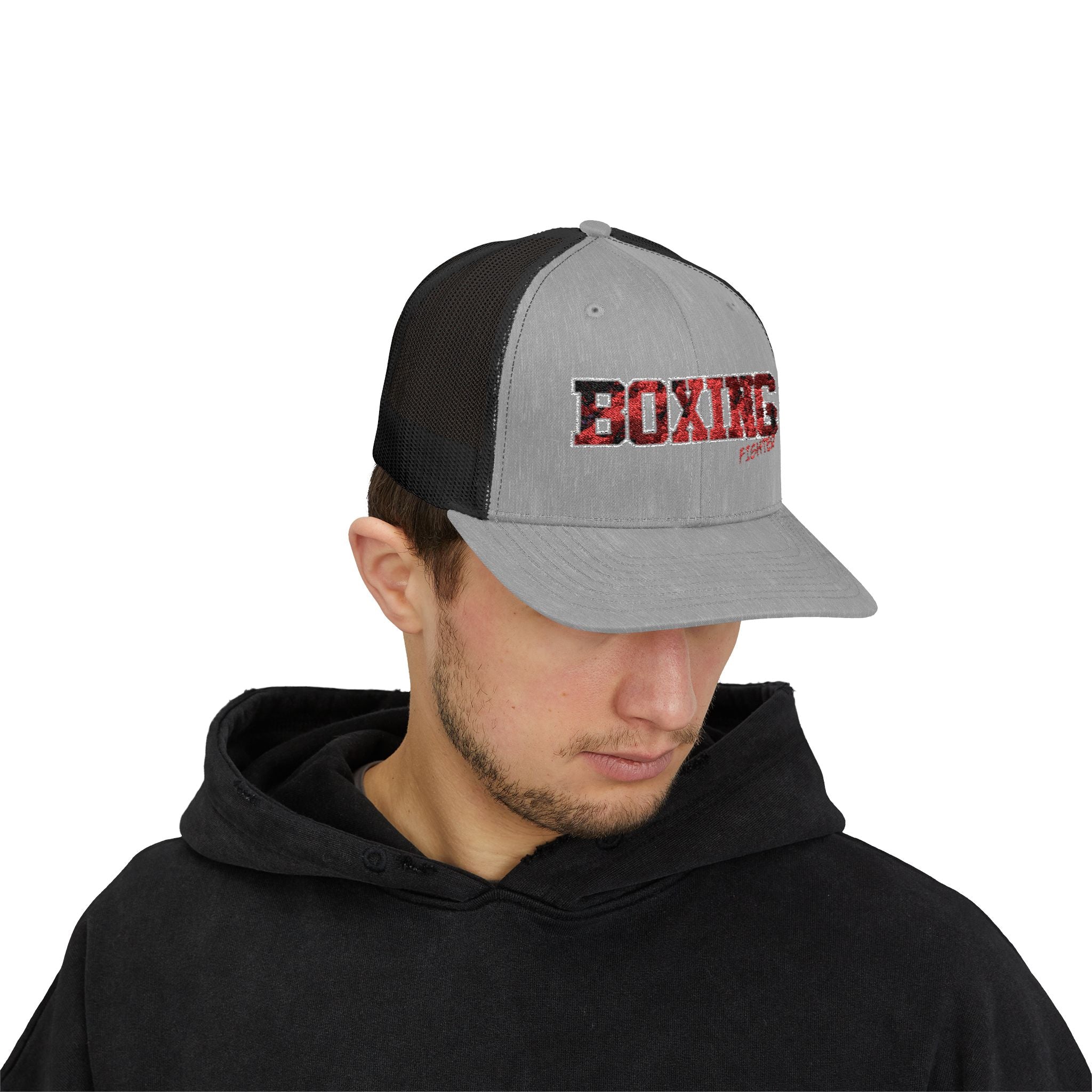Czapka typu snapback trucker z motywem boksera - BX14 
