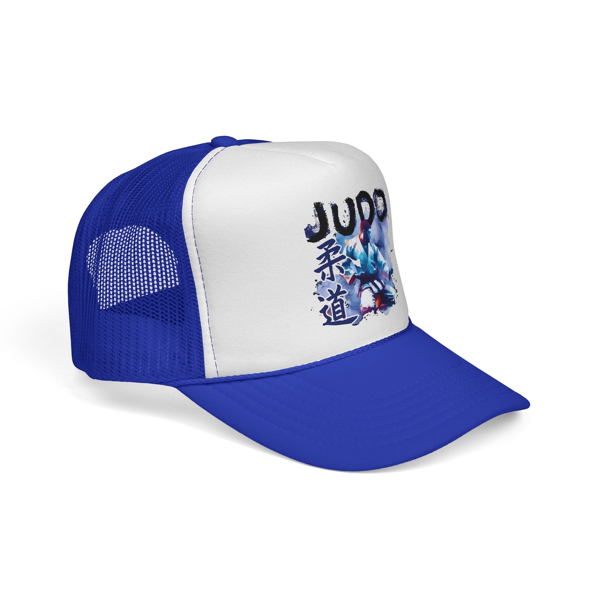 Czapka Judo Trucker — akwarelowy wzór wojownika