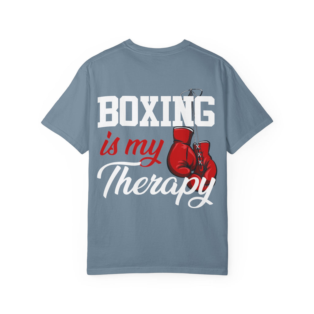Koszulka unisex z nadrukiem "Boxing bx2 Therapy" barwiona na odzieży