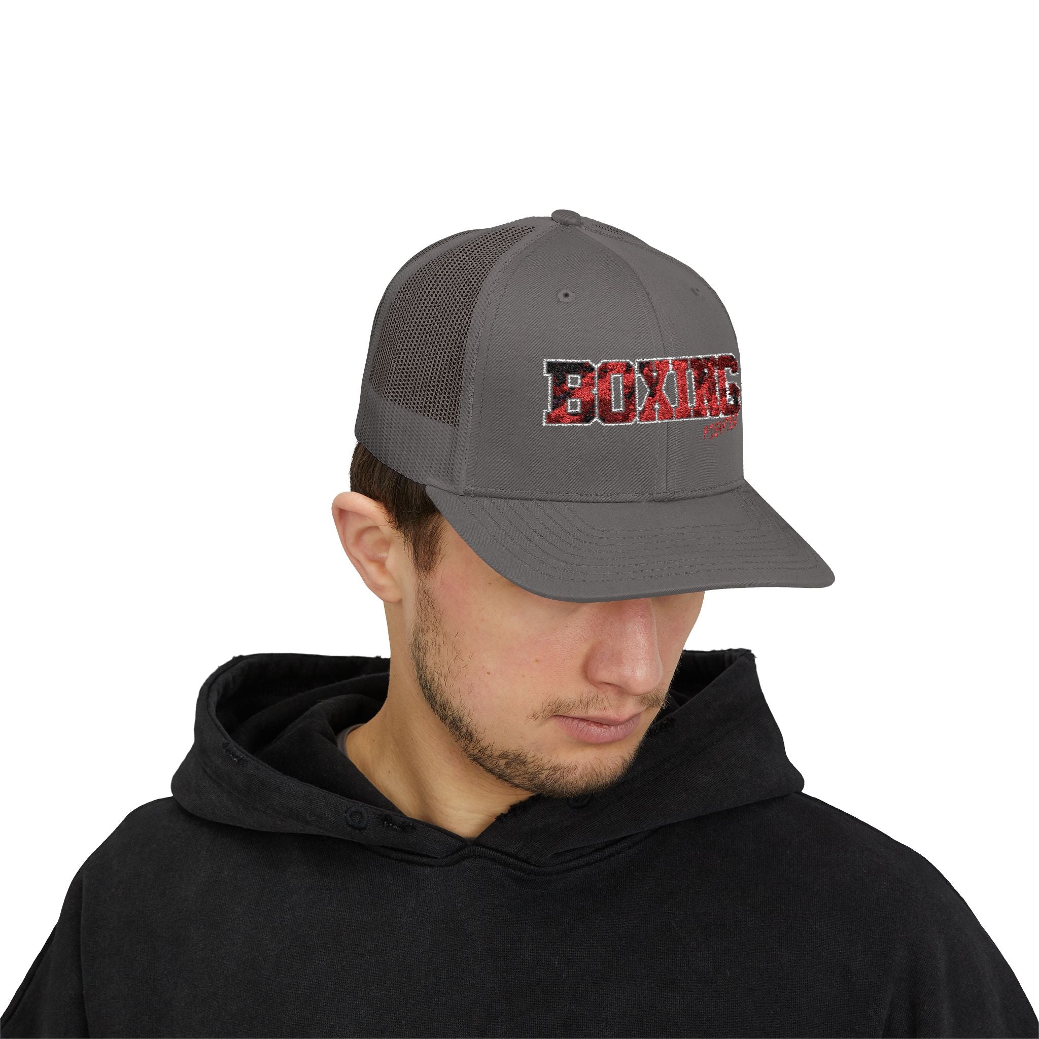 Czapka typu snapback trucker z motywem boksera - BX14 