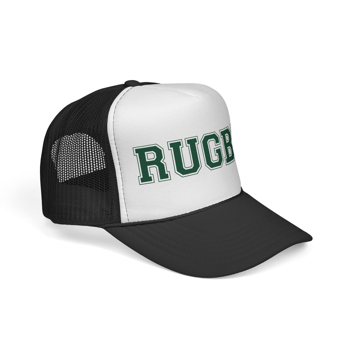 Czapka z daszkiem typu trucker do rugby — stylowa, sportowa czapka z siateczki
