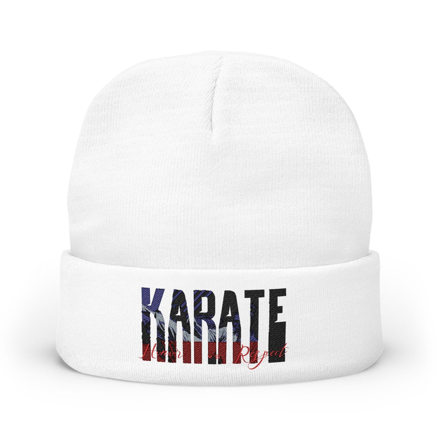 Karate Knit Beanie - Embroidered Hat K18
