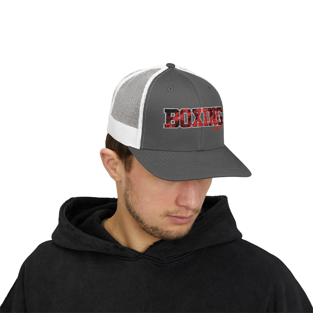 Czapka typu snapback trucker z motywem boksera - BX14 