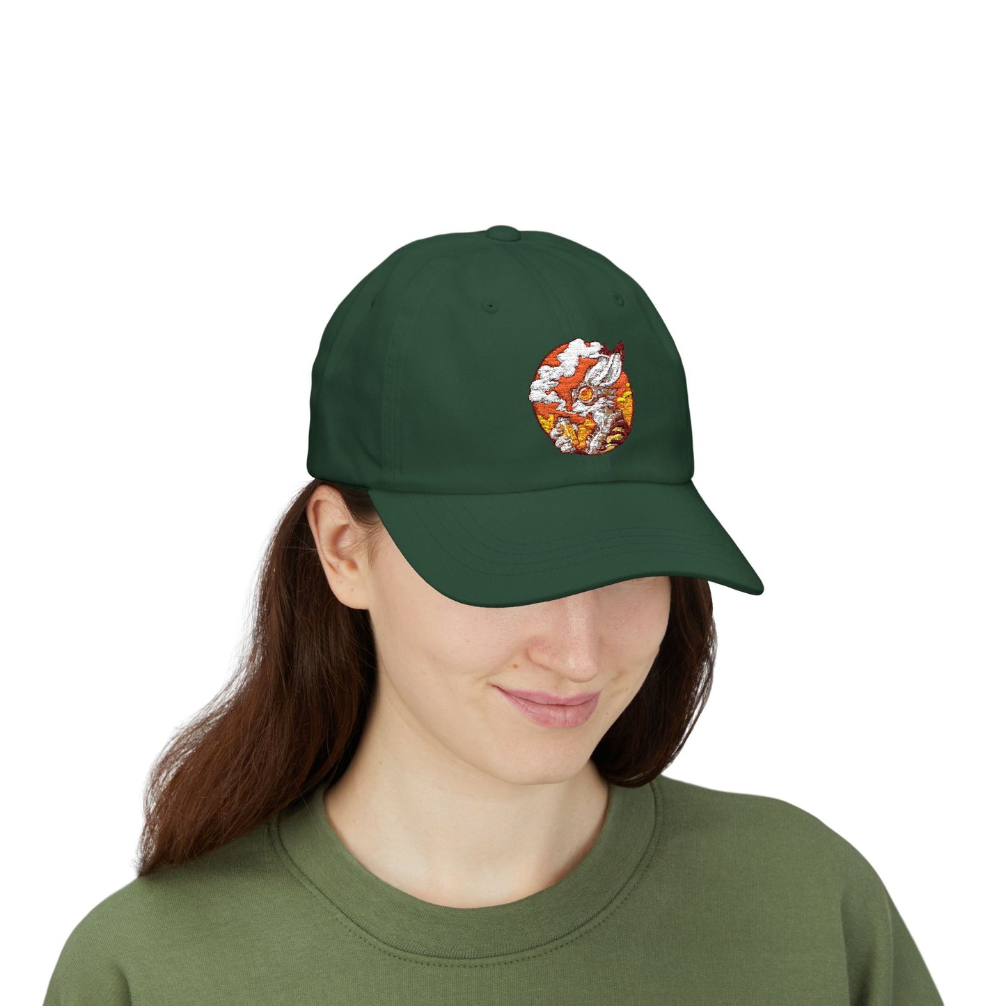 Classic Dad Cap - Sunset Embroidered Hat Bunny1