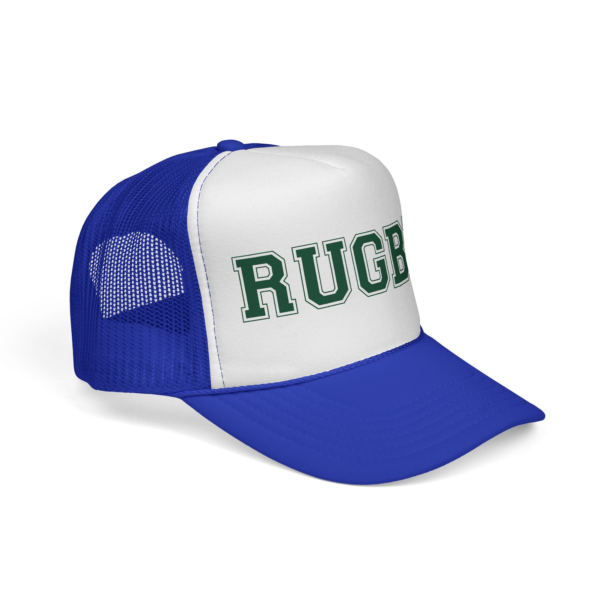 Czapka z daszkiem typu trucker do rugby — stylowa, sportowa czapka z siateczki