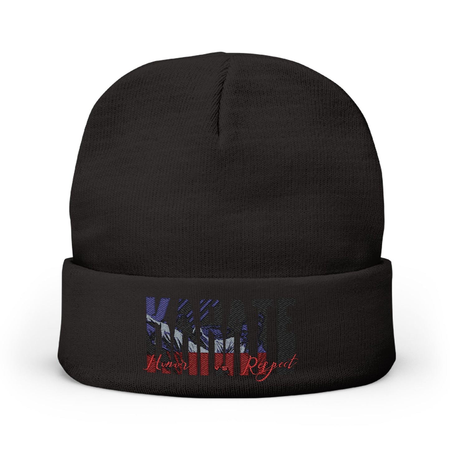 Karate Knit Beanie - Embroidered Hat K18
