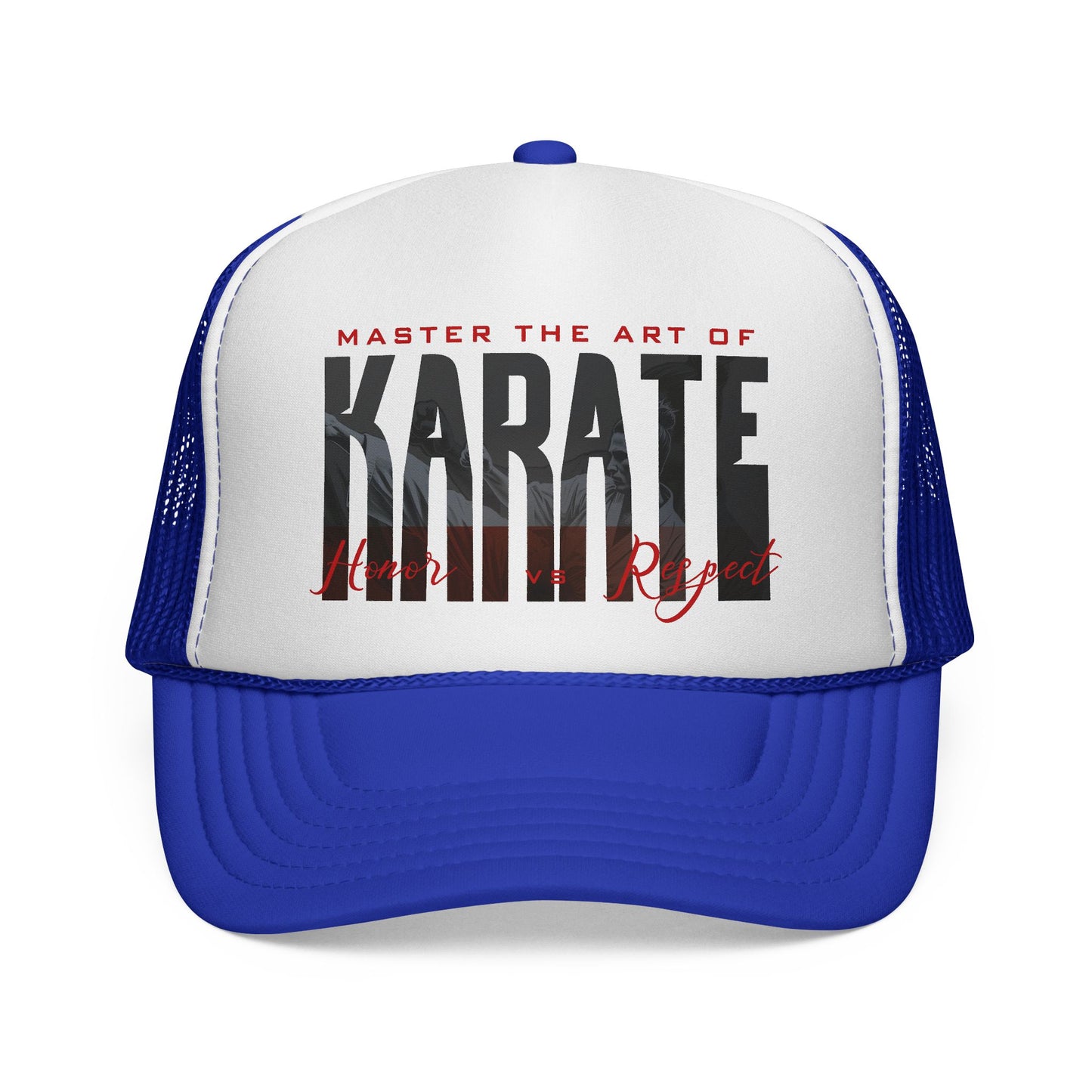 Czapka typu trucker z motywem karate – czapka z siateczki „Opanuj sztukę karate” dla osób trenujących sztuki walki