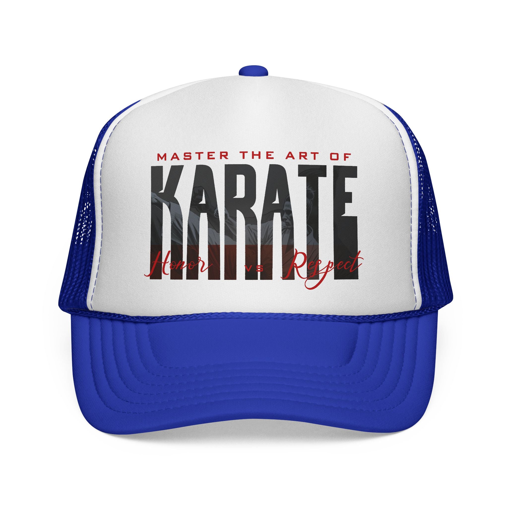 Czapka typu trucker z motywem karate – czapka z siateczki „Opanuj sztukę karate” dla osób trenujących sztuki walki